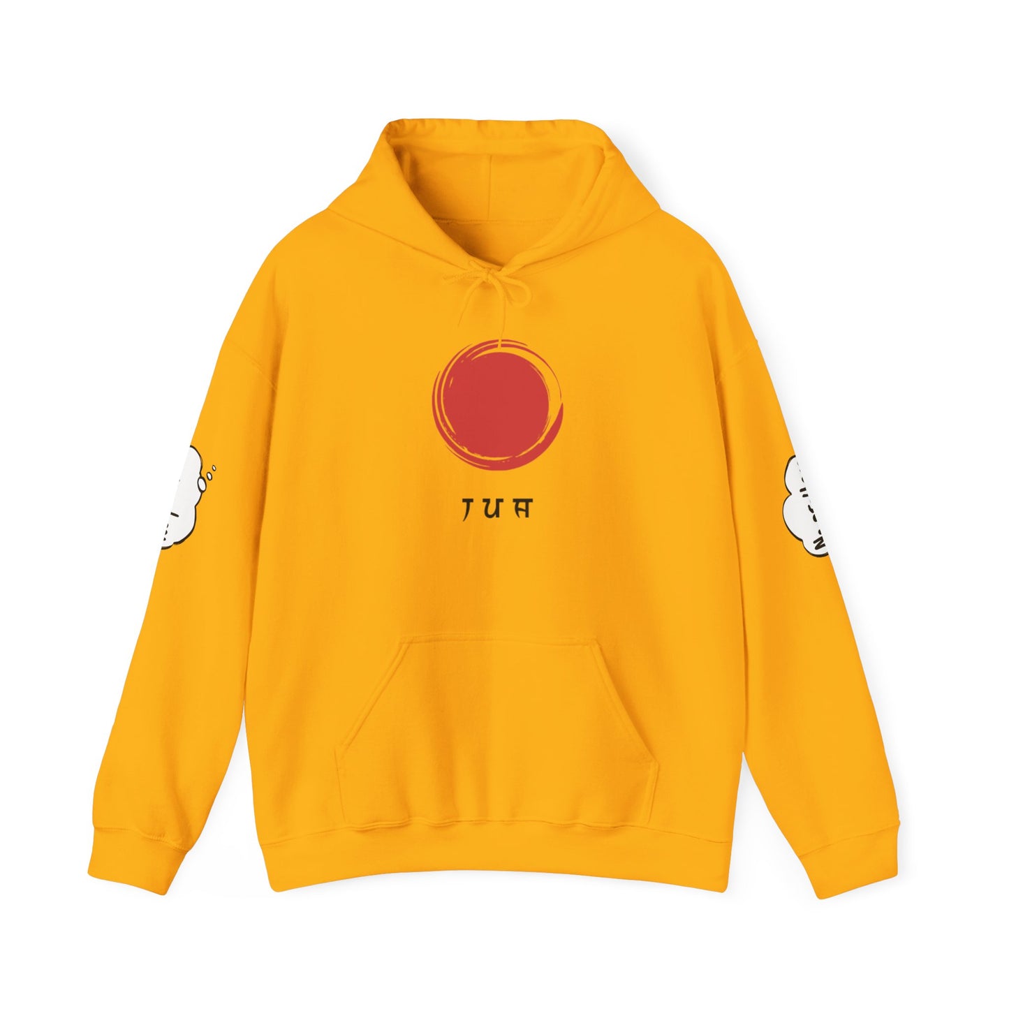 Japanese-Inspired Unisex Heavy Blend™ Hoodie - Minimalist Cloud & Circle Design