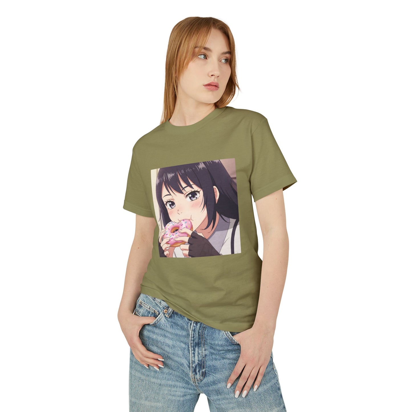 Anime Inspired Cute Foodie Tee, Unisex Graphic Shirt, Kawaii Apparel, Perfect Gift for Fans, Casual Everyday Wear