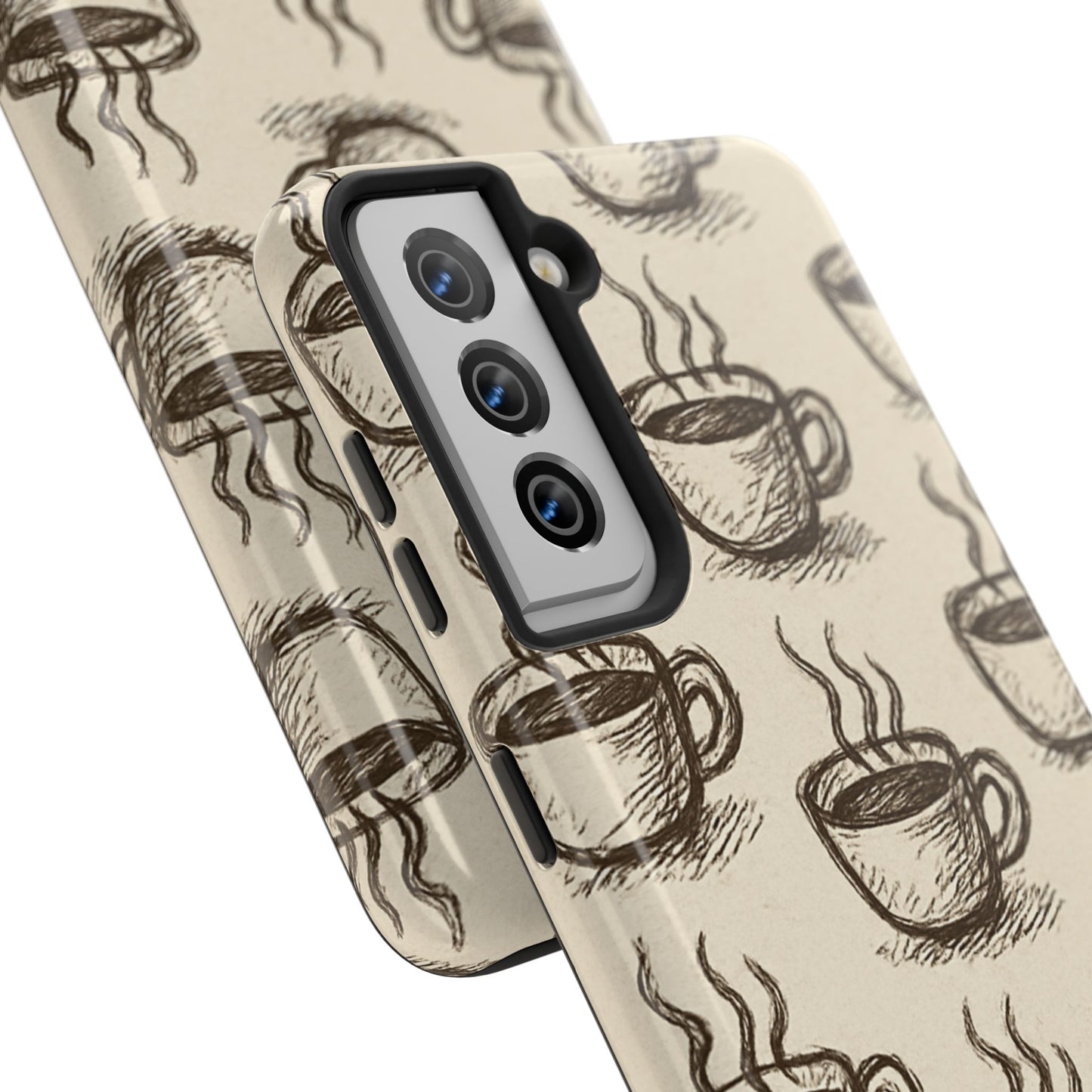 Elegant Coffee Cup Phone Cases - Stylish Tough Cases for Coffee Lovers, Gift for Tea Enthusiasts, Unique Phone Accessory