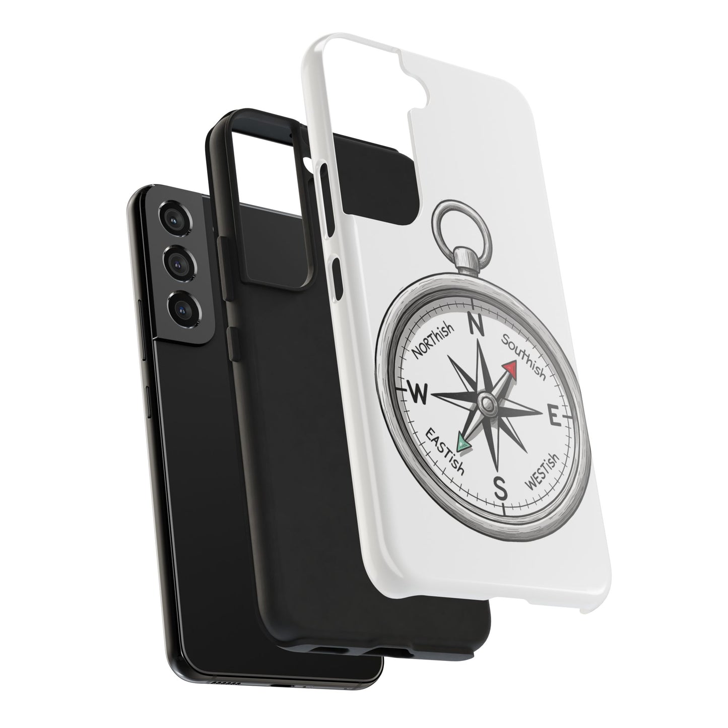 Compass Phone Case | Adventure Ready Tough Case, Gifts for Travelers, Unique Phone Accessories, Birthday Present, Personalized Design