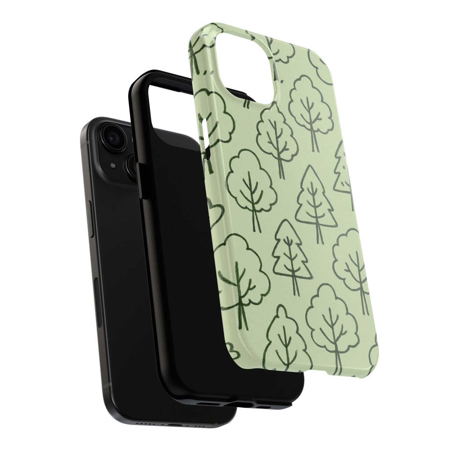 Nature-Inspired Tough Phone Cases | Forest Pattern, Eco-Friendly Design, Gift for Nature Lovers, Outdoor Enthusiasts, Phone Protection