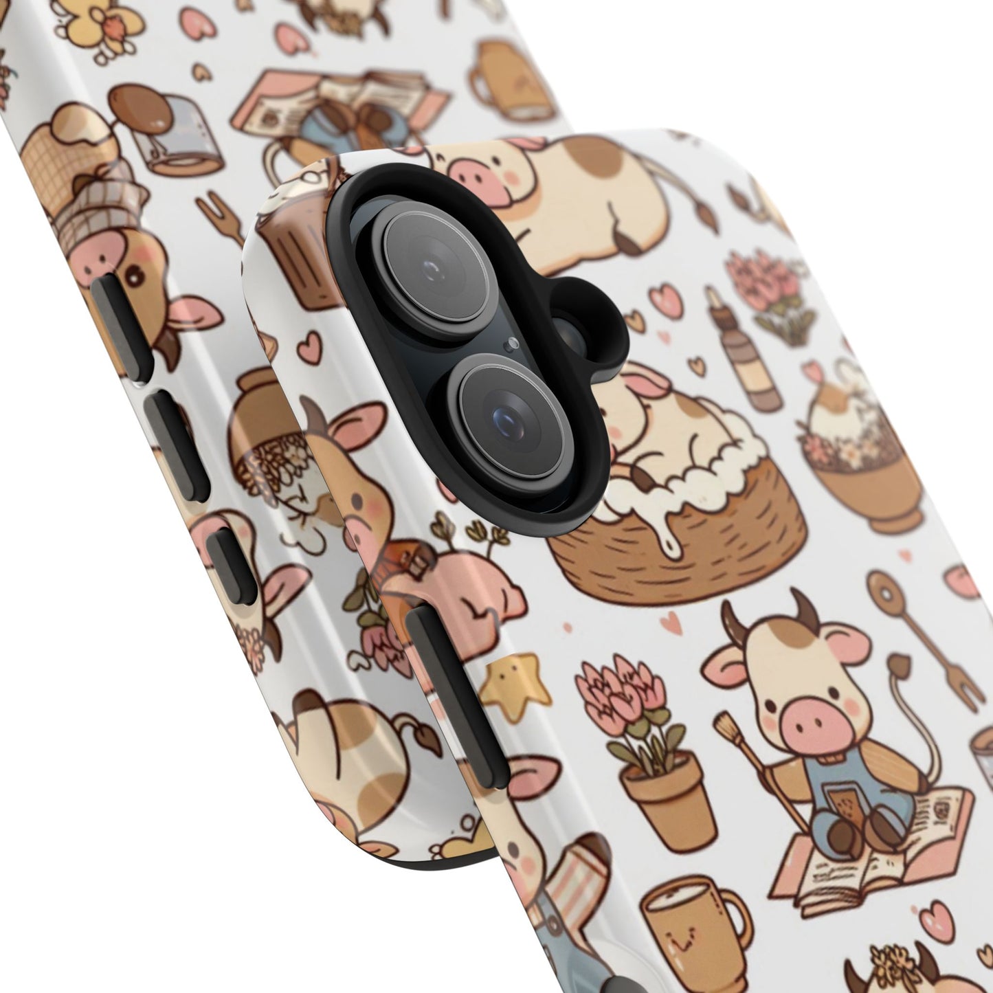 Cute Cow Phone Case, Tough Cow Themed Case, Animal Lover Gift, Durable Phone Protector, Fun Cow Print Design, Ideal for Birthdays