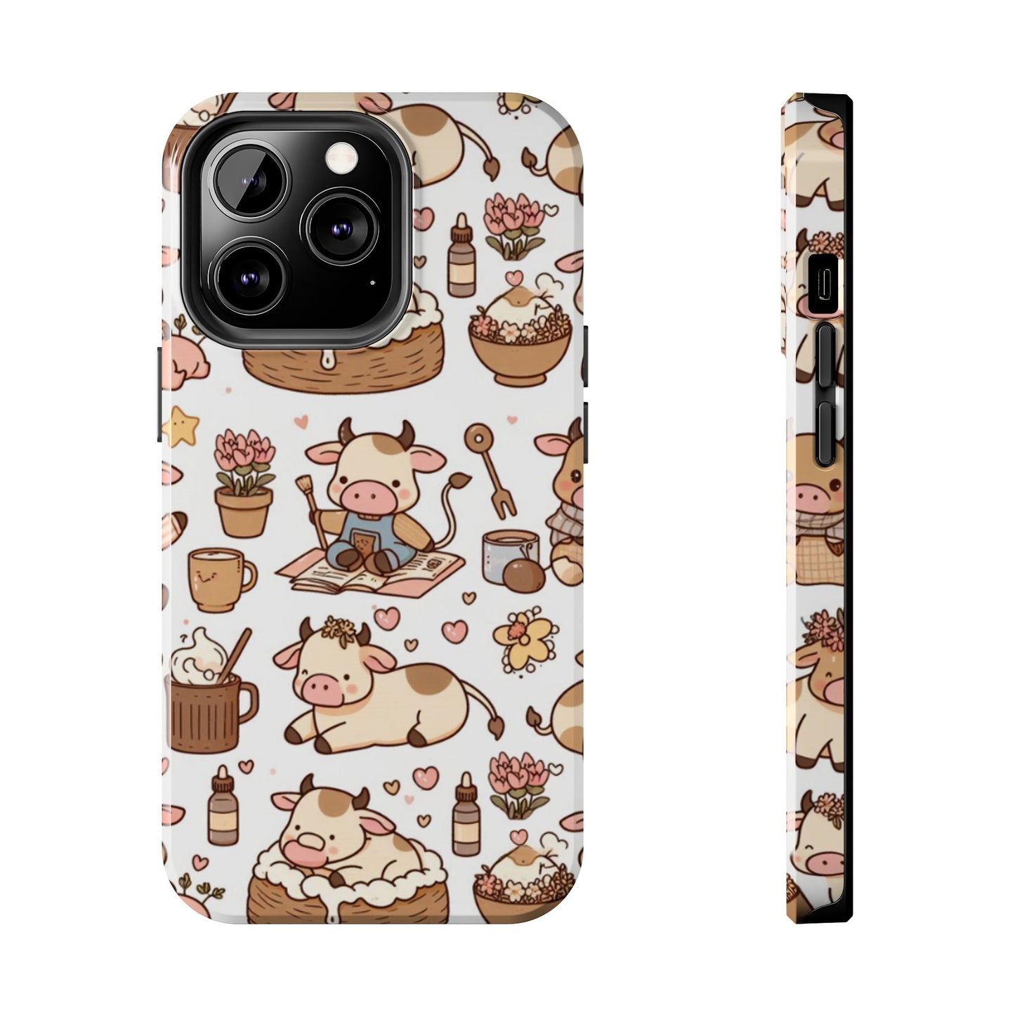 Cute Cow Phone Case, Tough Cow Themed Case, Animal Lover Gift, Durable Phone Protector, Fun Cow Print Design, Ideal for Birthdays