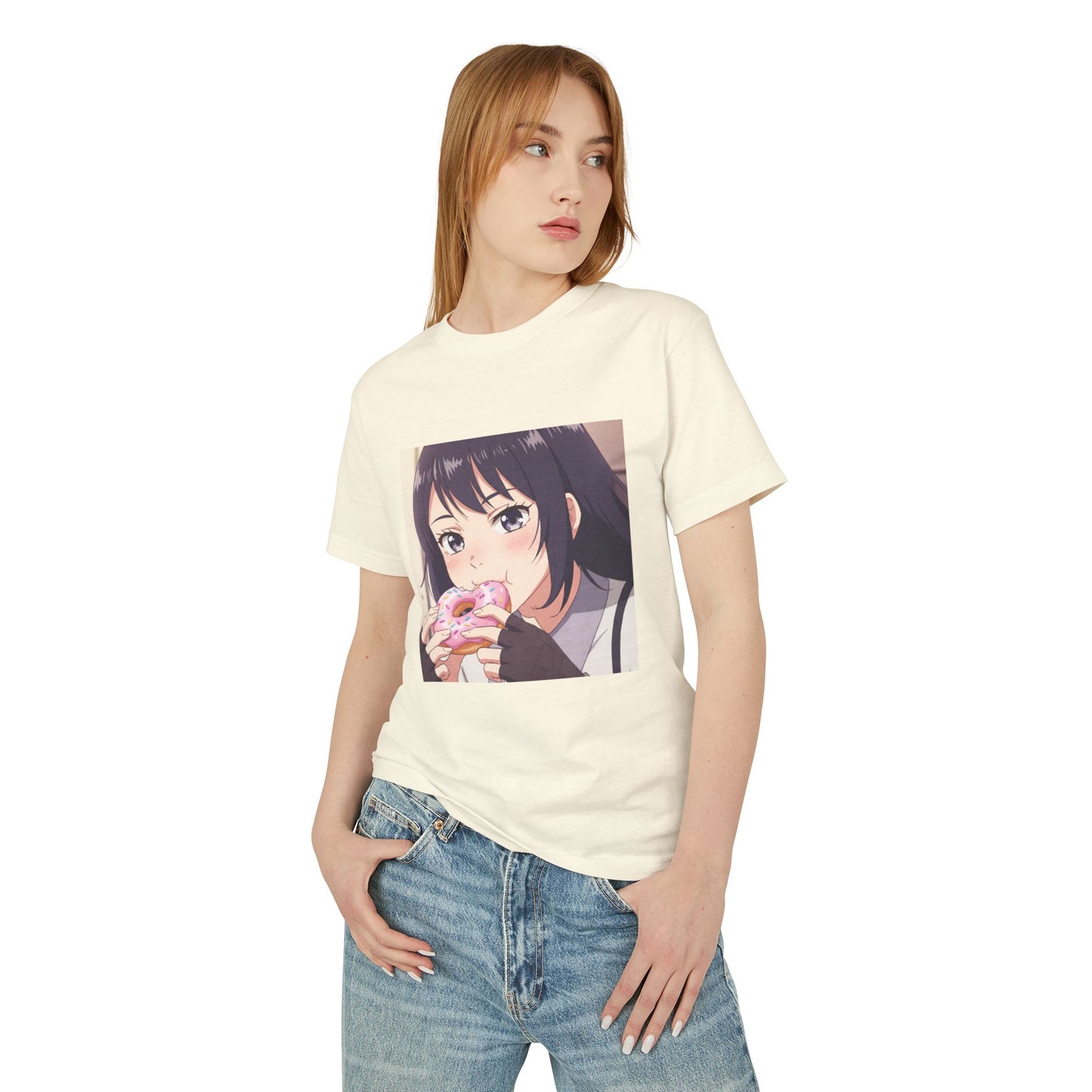 Anime Inspired Cute Foodie Tee, Unisex Graphic Shirt, Kawaii Apparel, Perfect Gift for Fans, Casual Everyday Wear