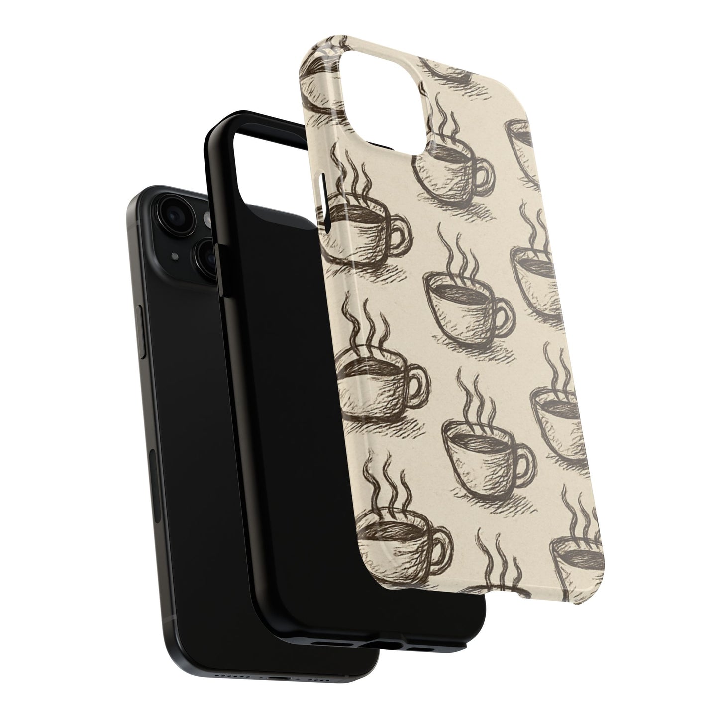 Elegant Coffee Cup Phone Cases - Stylish Tough Cases for Coffee Lovers, Gift for Tea Enthusiasts, Unique Phone Accessory