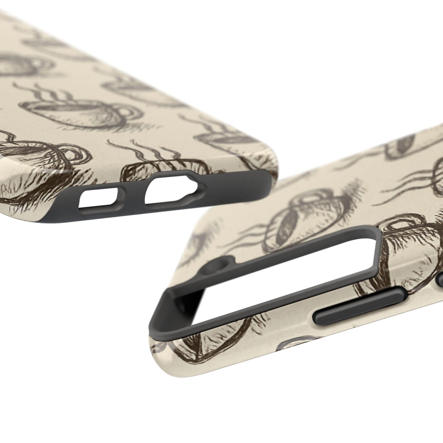 Elegant Coffee Cup Phone Cases - Stylish Tough Cases for Coffee Lovers, Gift for Tea Enthusiasts, Unique Phone Accessory