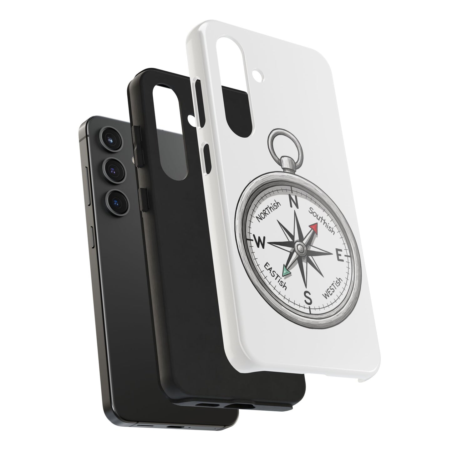 Compass Phone Case | Adventure Ready Tough Case, Gifts for Travelers, Unique Phone Accessories, Birthday Present, Personalized Design