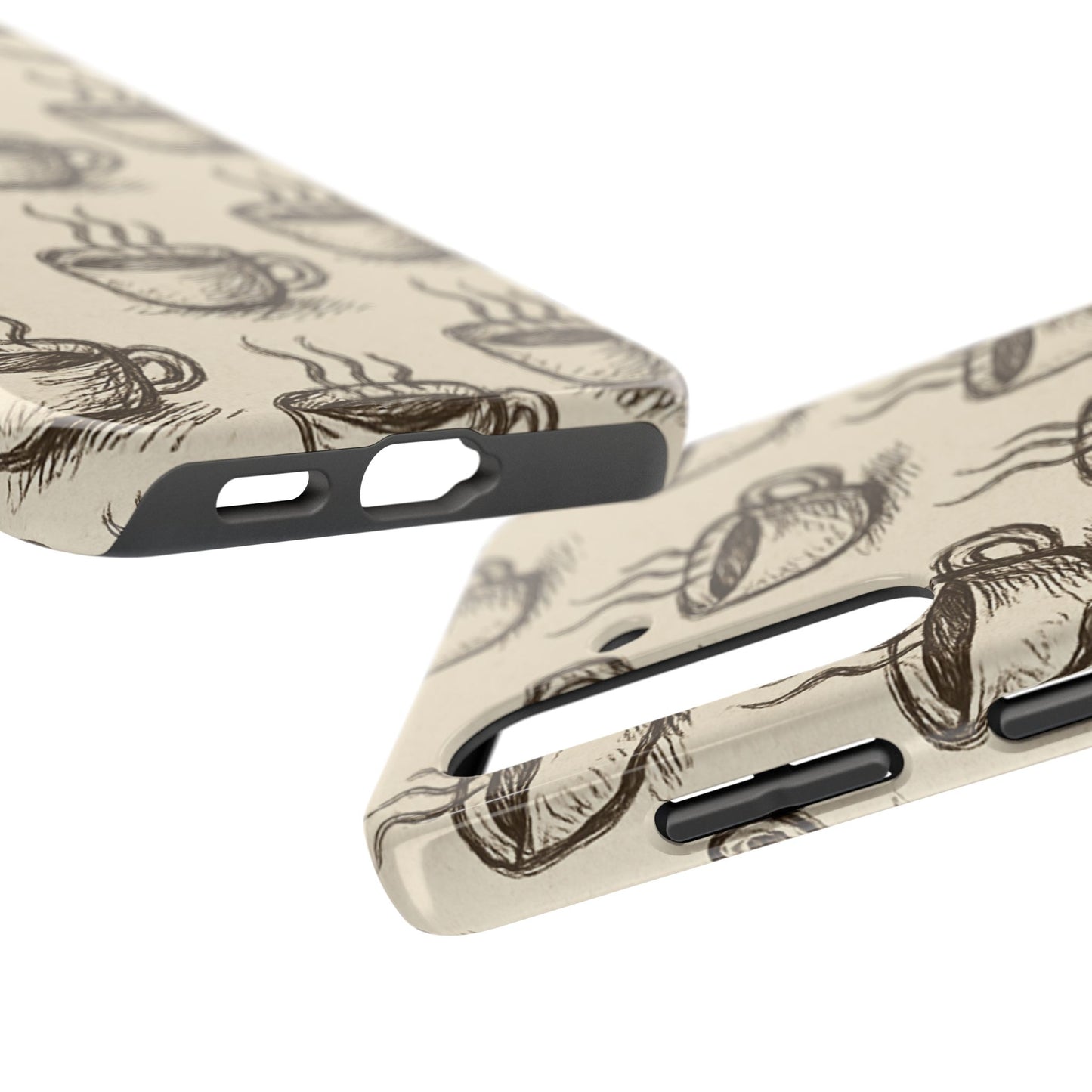 Elegant Coffee Cup Phone Cases - Stylish Tough Cases for Coffee Lovers, Gift for Tea Enthusiasts, Unique Phone Accessory