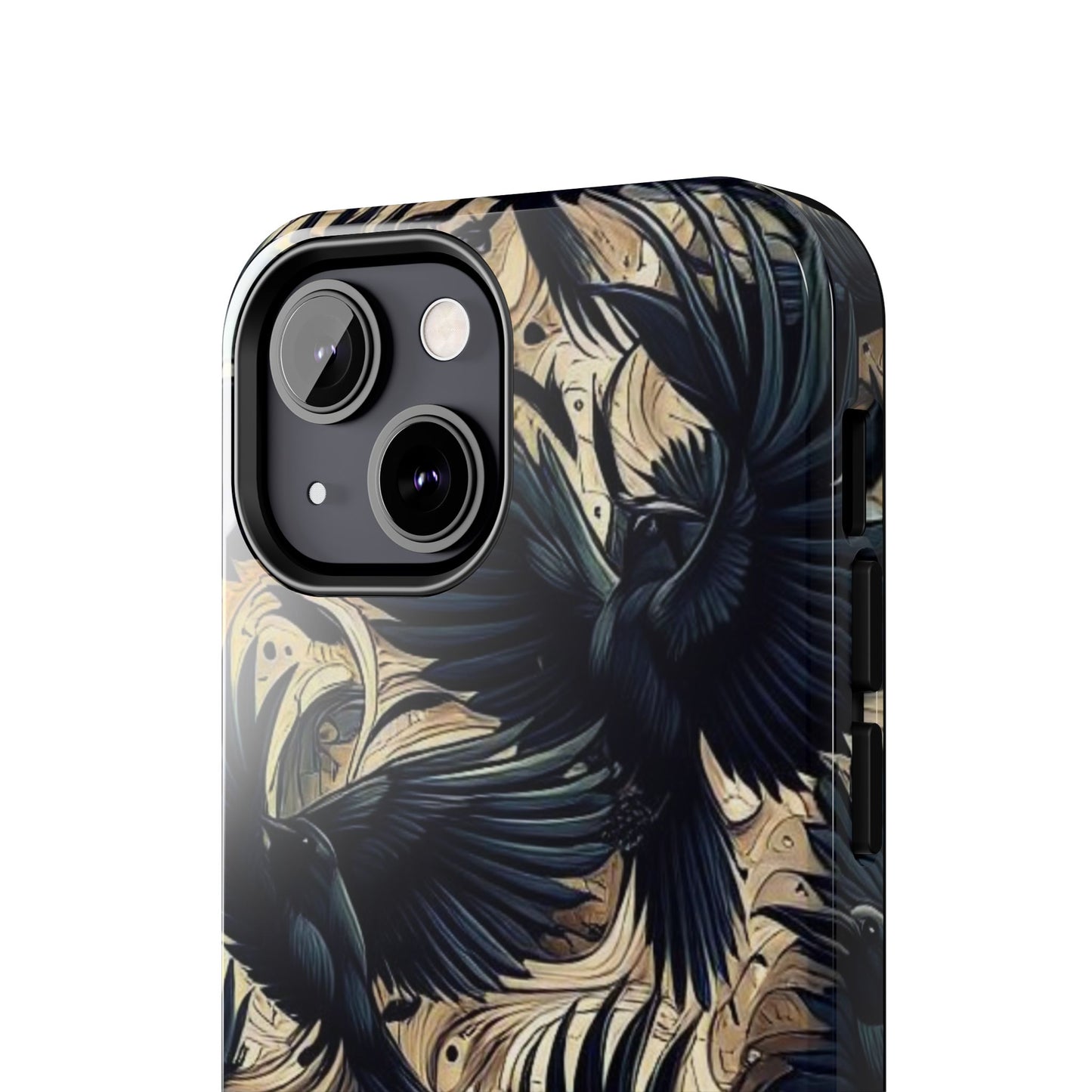 Bold Raven Phone Case | Tough and Protective | Unique Bird Design | Gift for Nature Lovers | Halloween and Fall Decor