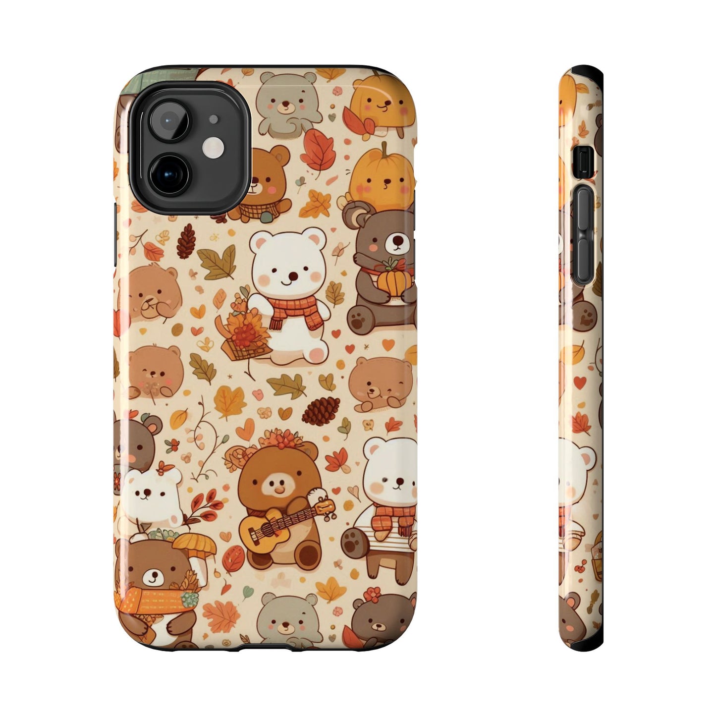 Cute Bear Phone Case - Durable Tough Cases for Animal Lovers, Gift for Kids, Cute Fall Decor, Whimsical Accessories, Fun Style