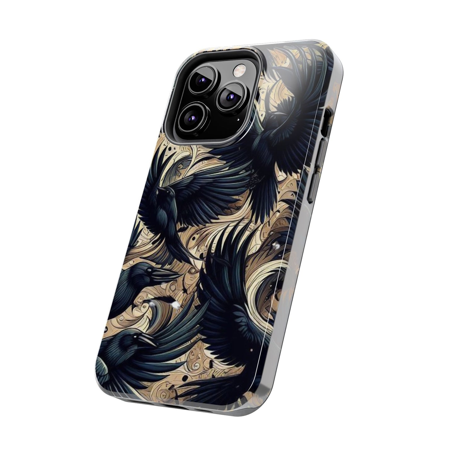 Bold Raven Phone Case | Tough and Protective | Unique Bird Design | Gift for Nature Lovers | Halloween and Fall Decor
