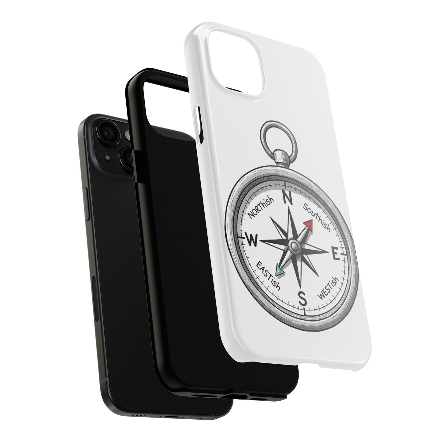Compass Phone Case | Adventure Ready Tough Case, Gifts for Travelers, Unique Phone Accessories, Birthday Present, Personalized Design