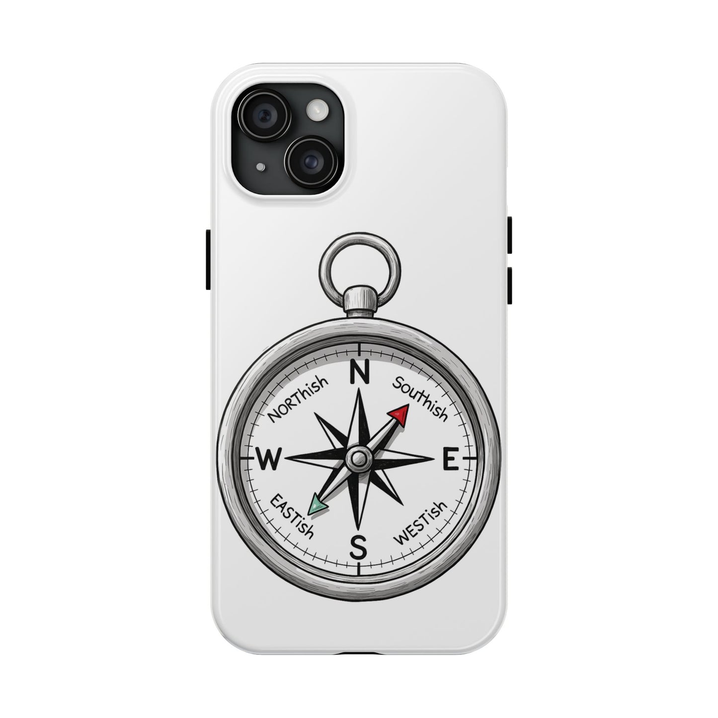 Compass Phone Case | Adventure Ready Tough Case, Gifts for Travelers, Unique Phone Accessories, Birthday Present, Personalized Design