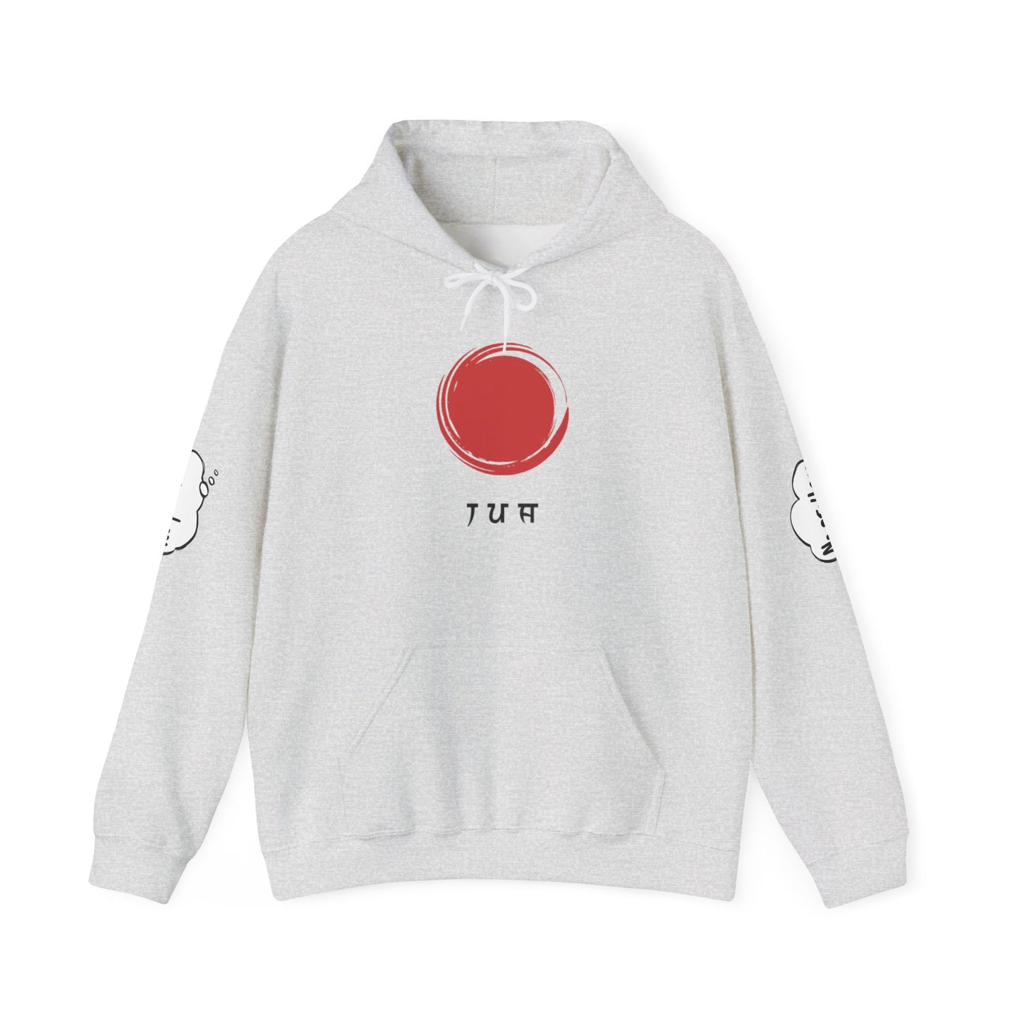 Japanese-Inspired Unisex Heavy Blend™ Hoodie - Minimalist Cloud & Circle Design
