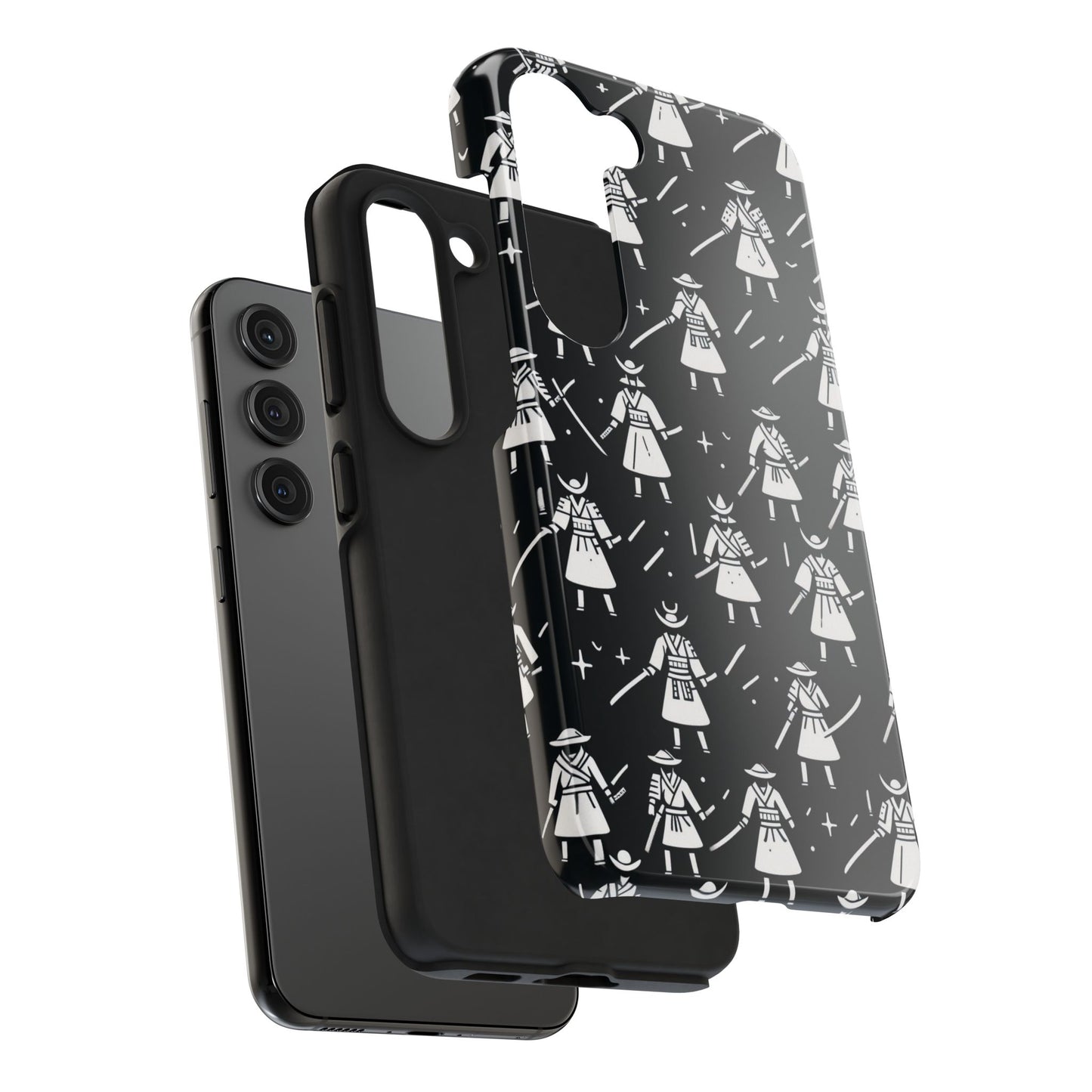 Warrior Pattern Tough Phone Cases, Durable Phone Cover, Unique Gift for Gamers, Protection from Drops, Stylish Phone Accessories