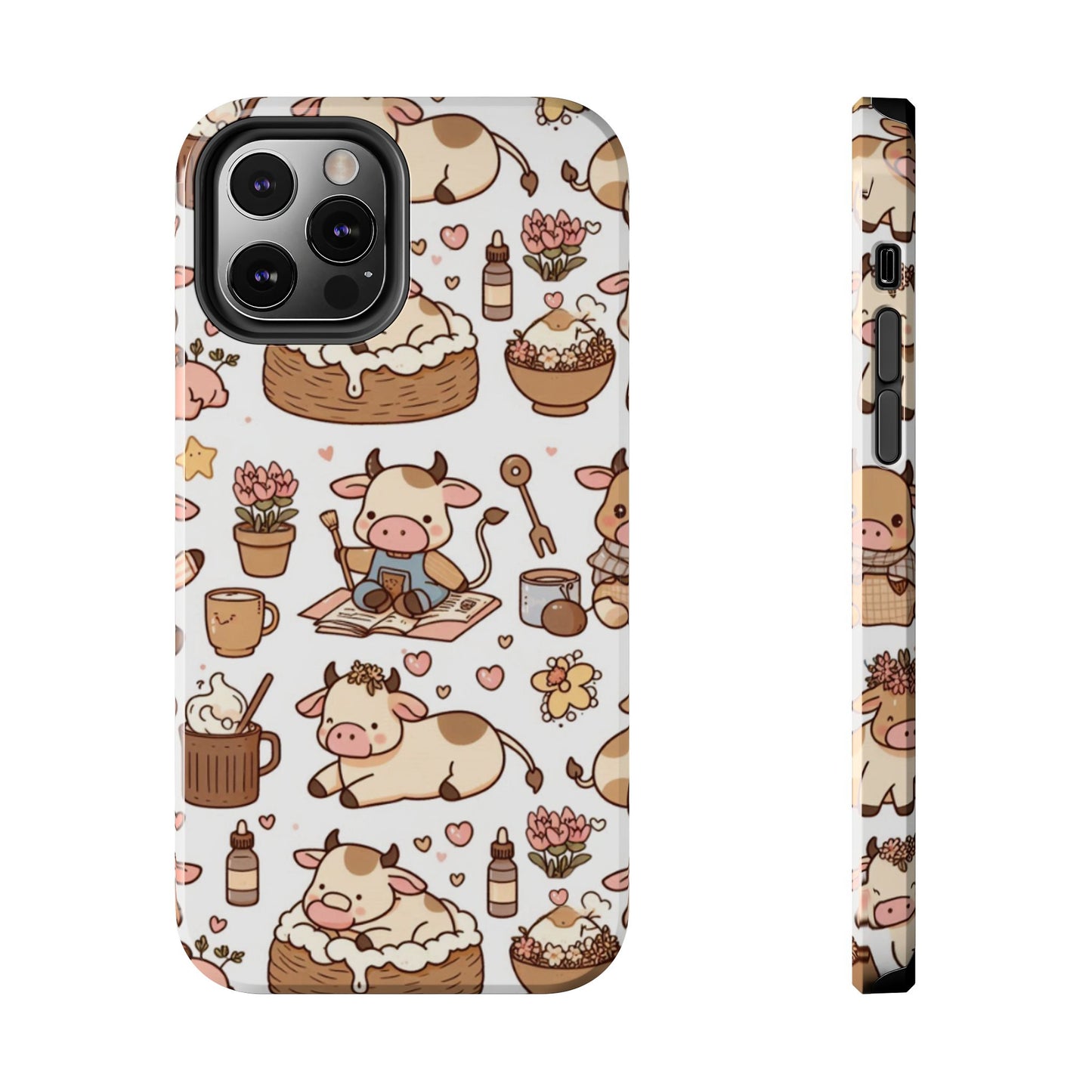 Cute Cow Phone Case, Tough Cow Themed Case, Animal Lover Gift, Durable Phone Protector, Fun Cow Print Design, Ideal for Birthdays