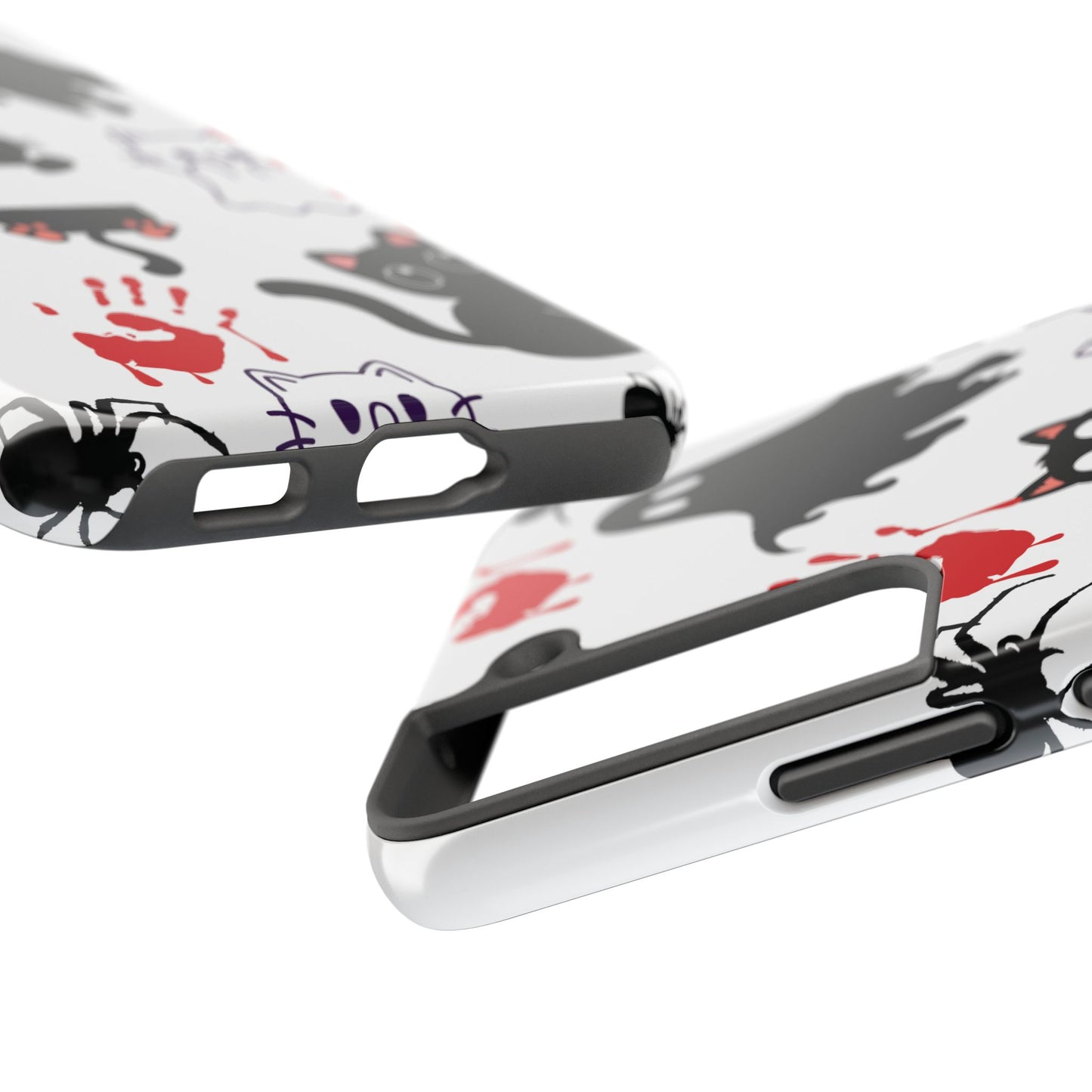 Halloween Phone Cases, Spooky Phone Cover, Cat & Ghost Design, Tough Case for Gifting, Fun and Festive