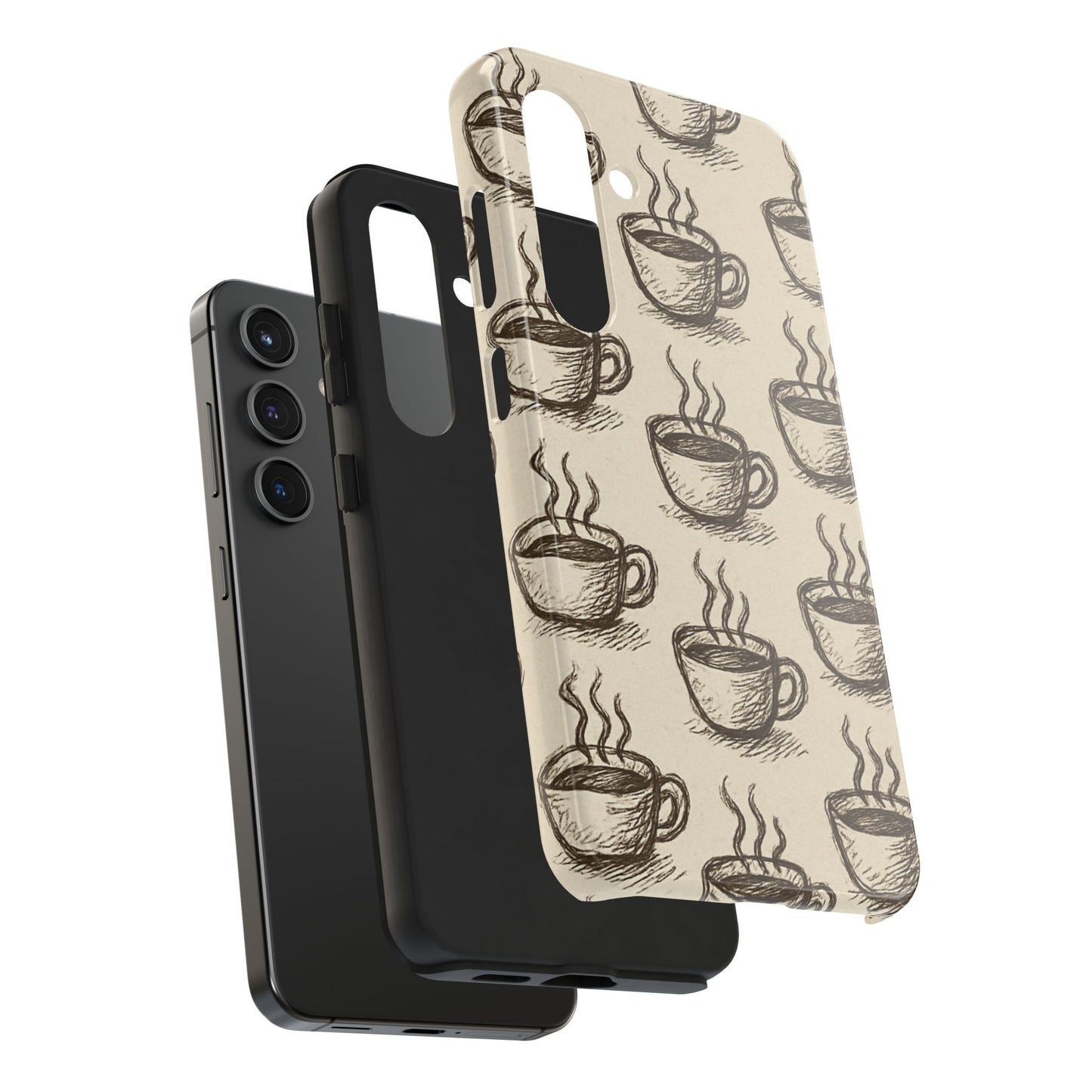 Elegant Coffee Cup Phone Cases - Stylish Tough Cases for Coffee Lovers, Gift for Tea Enthusiasts, Unique Phone Accessory