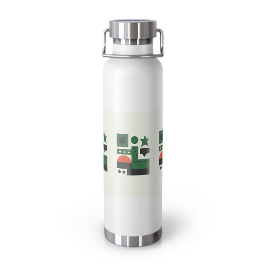 Modern 22oz Copper Insulated Water Bottle - Stylish Eco-Friendly Design for Daily Hydration