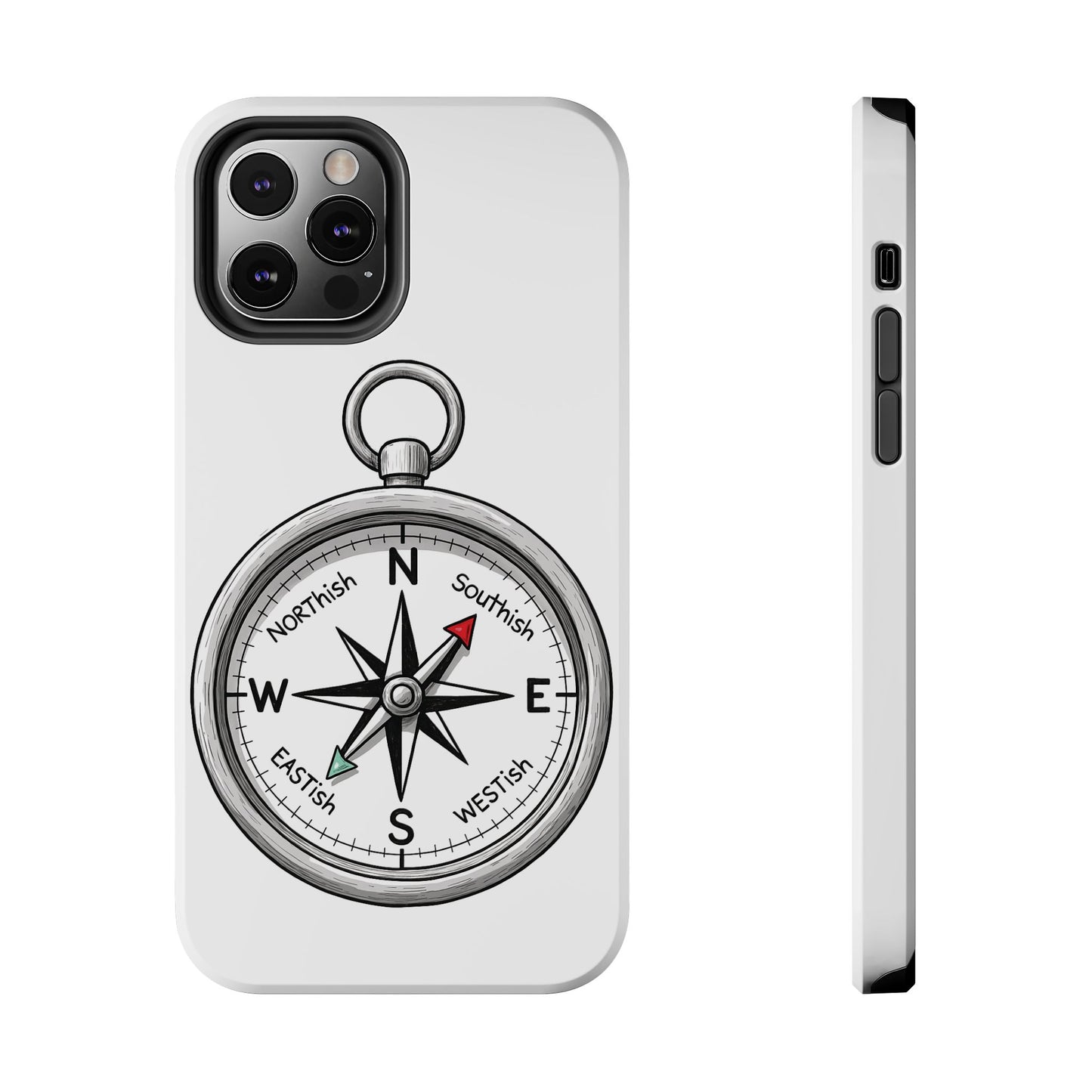 Compass Phone Case | Adventure Ready Tough Case, Gifts for Travelers, Unique Phone Accessories, Birthday Present, Personalized Design