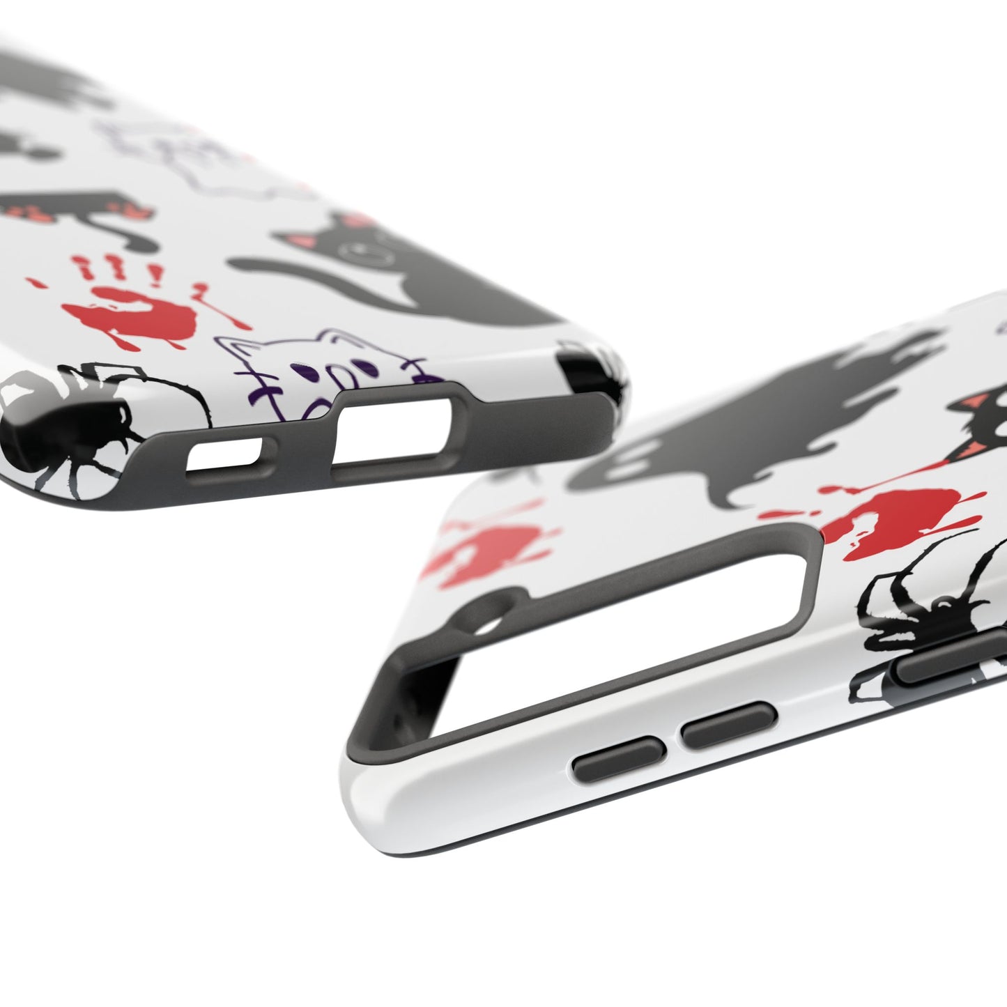 Halloween Phone Cases, Spooky Phone Cover, Cat & Ghost Design, Tough Case for Gifting, Fun and Festive