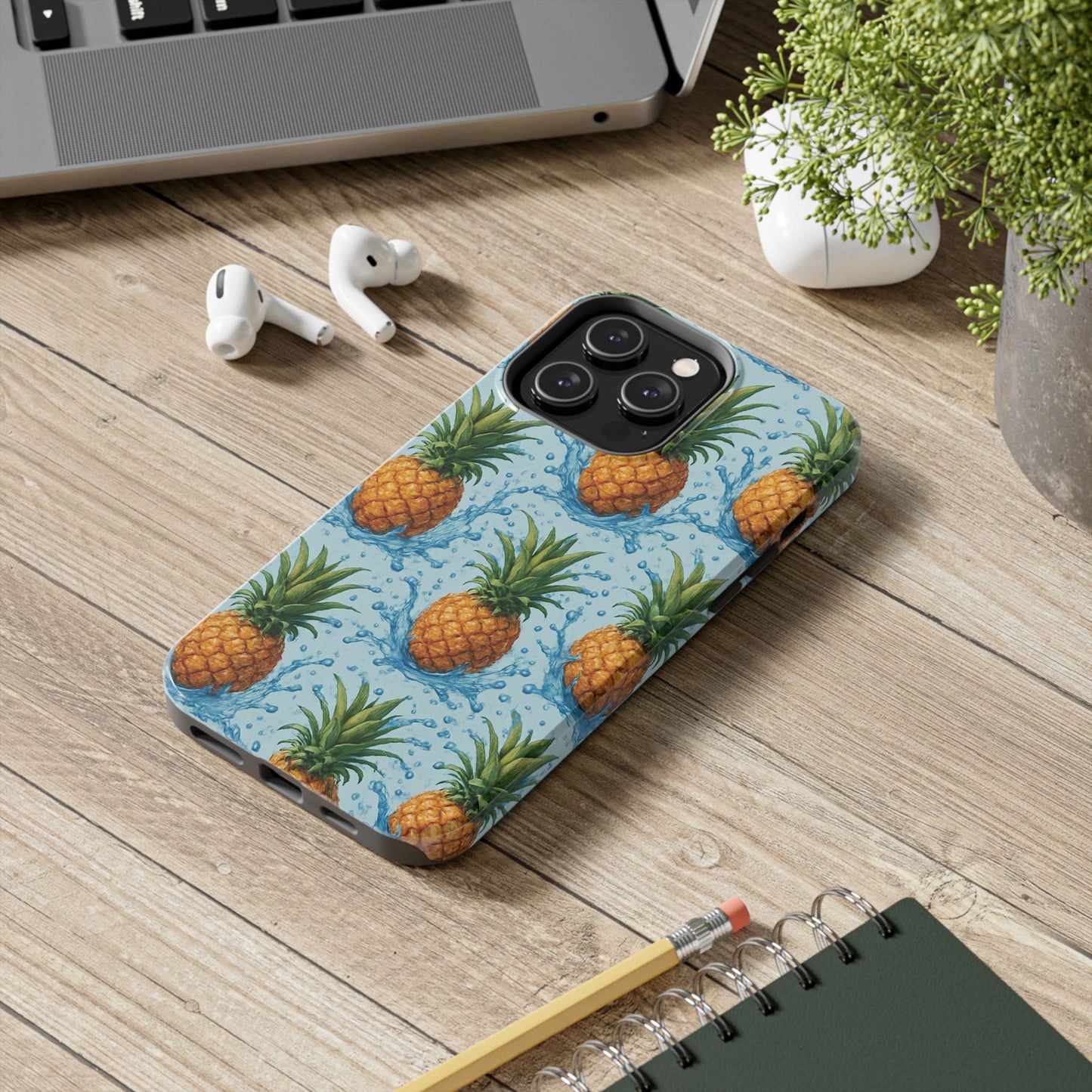 Tropical Pineapple Phone Case, Tough Phone Case, Pineapple Lovers Gift, Summer Vibe Accessory, Cute Phone Cover, Vacation Essentials