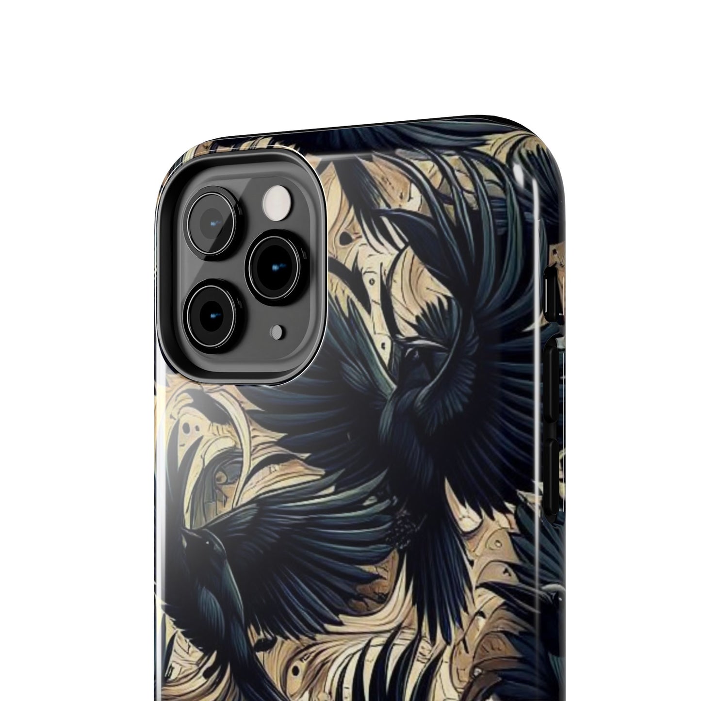 Bold Raven Phone Case | Tough and Protective | Unique Bird Design | Gift for Nature Lovers | Halloween and Fall Decor