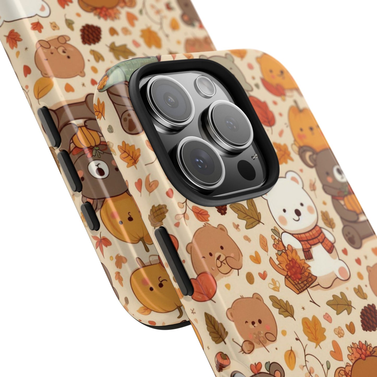 Cute Bear Phone Case - Durable Tough Cases for Animal Lovers, Gift for Kids, Cute Fall Decor, Whimsical Accessories, Fun Style