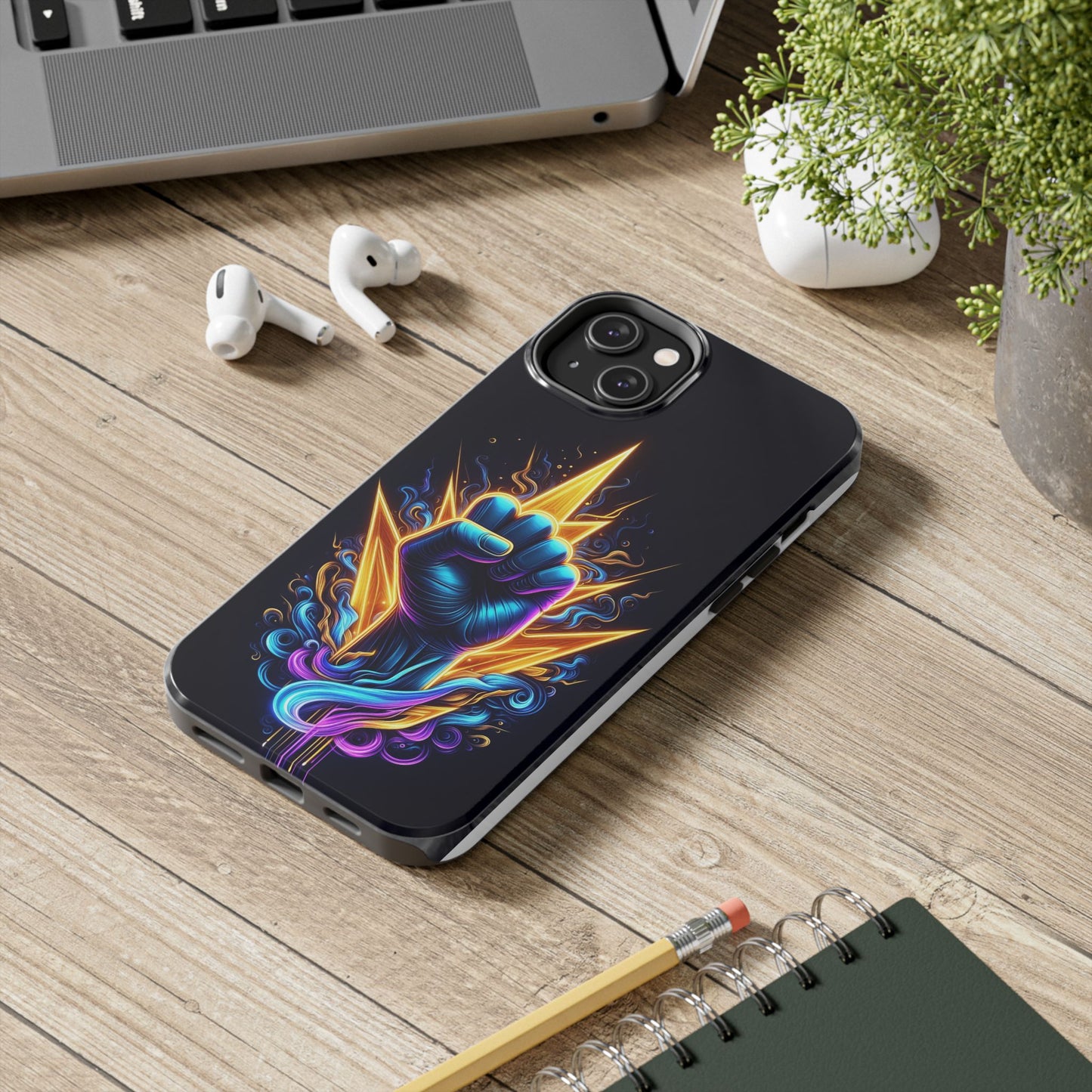 Vibrant Tough Phone Case, Unique Phone Protector, Gift for Him, Colorful Smartphone Cover, Inspirational Design