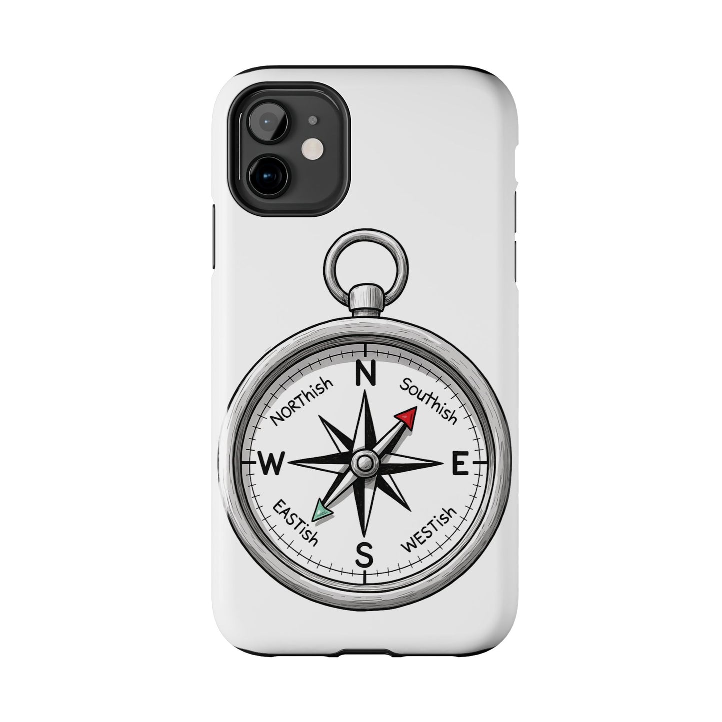 Compass Phone Case | Adventure Ready Tough Case, Gifts for Travelers, Unique Phone Accessories, Birthday Present, Personalized Design