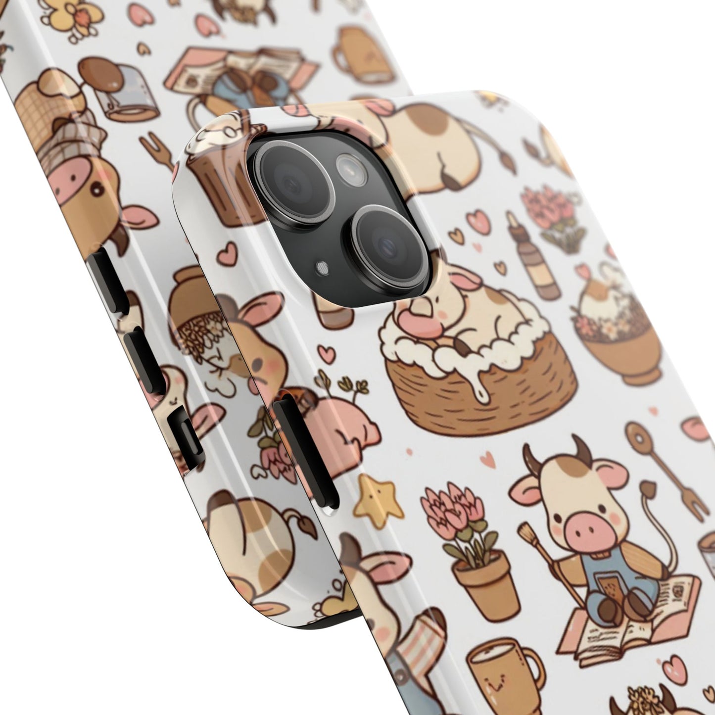 Cute Cow Phone Case, Tough Cow Themed Case, Animal Lover Gift, Durable Phone Protector, Fun Cow Print Design, Ideal for Birthdays