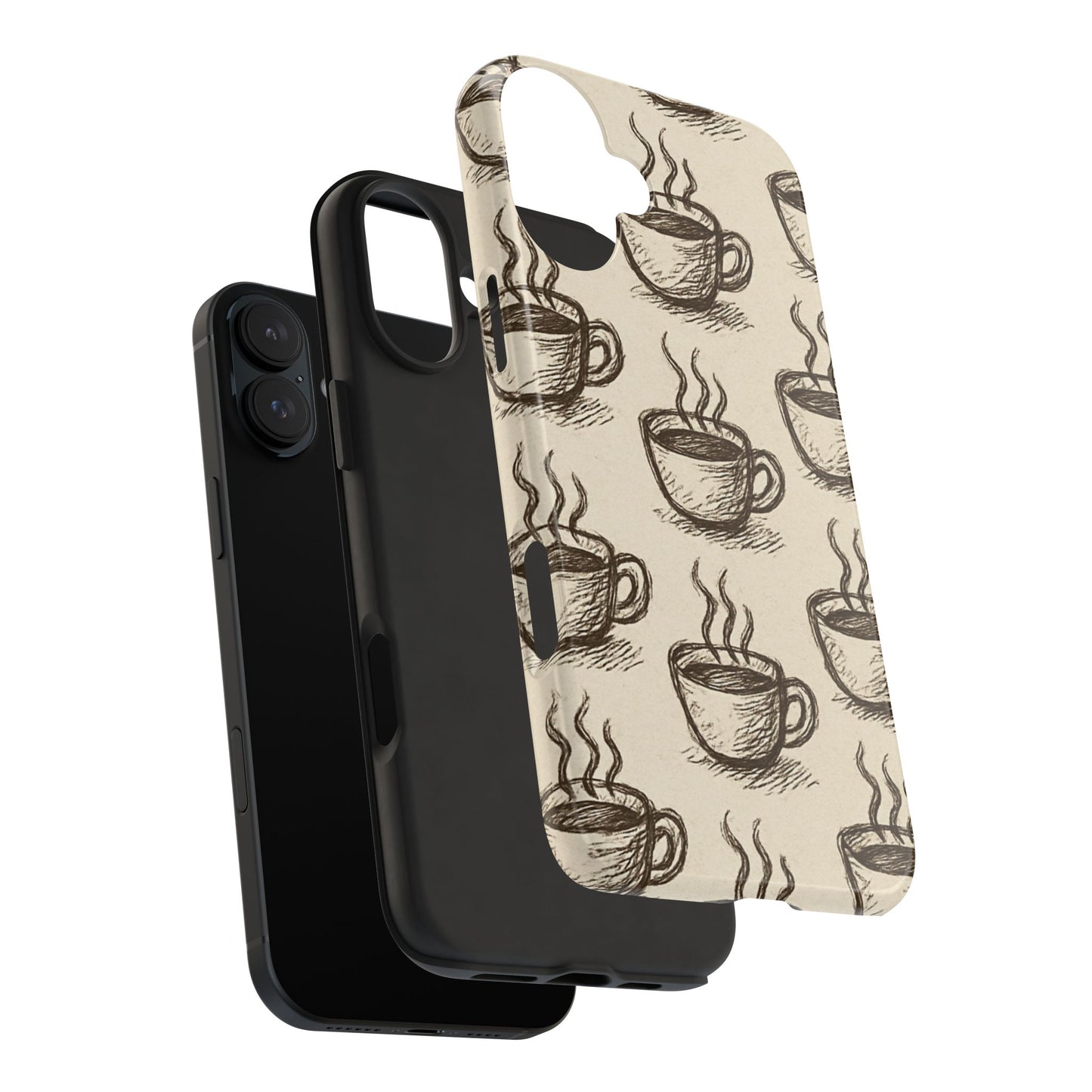 Elegant Coffee Cup Phone Cases - Stylish Tough Cases for Coffee Lovers, Gift for Tea Enthusiasts, Unique Phone Accessory
