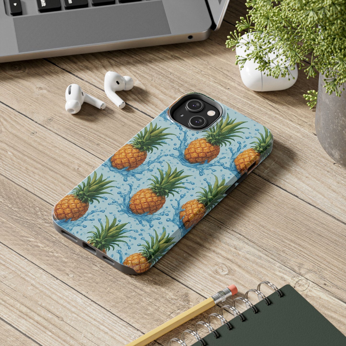 Tropical Pineapple Phone Case, Tough Phone Case, Pineapple Lovers Gift, Summer Vibe Accessory, Cute Phone Cover, Vacation Essentials