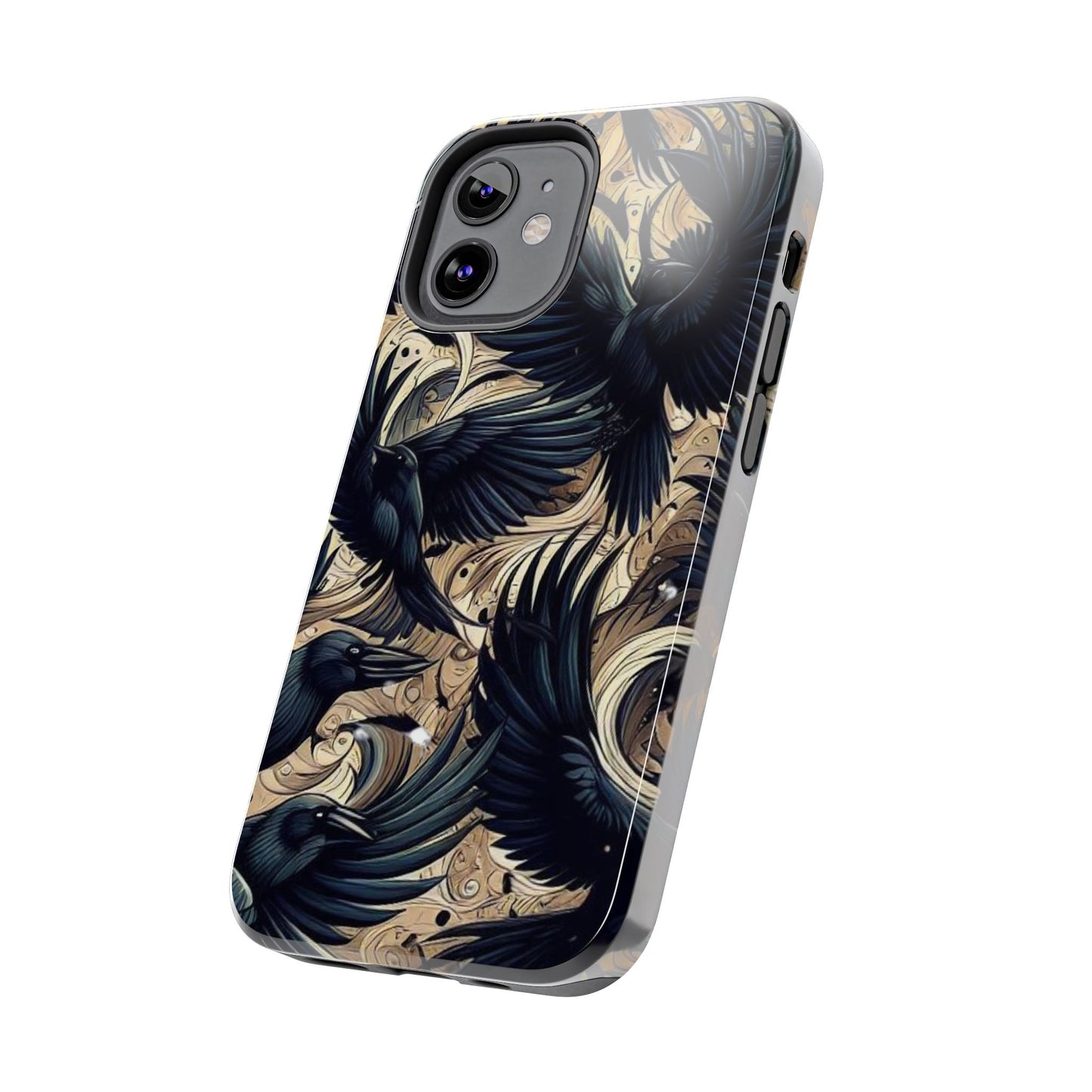 Bold Raven Phone Case | Tough and Protective | Unique Bird Design | Gift for Nature Lovers | Halloween and Fall Decor