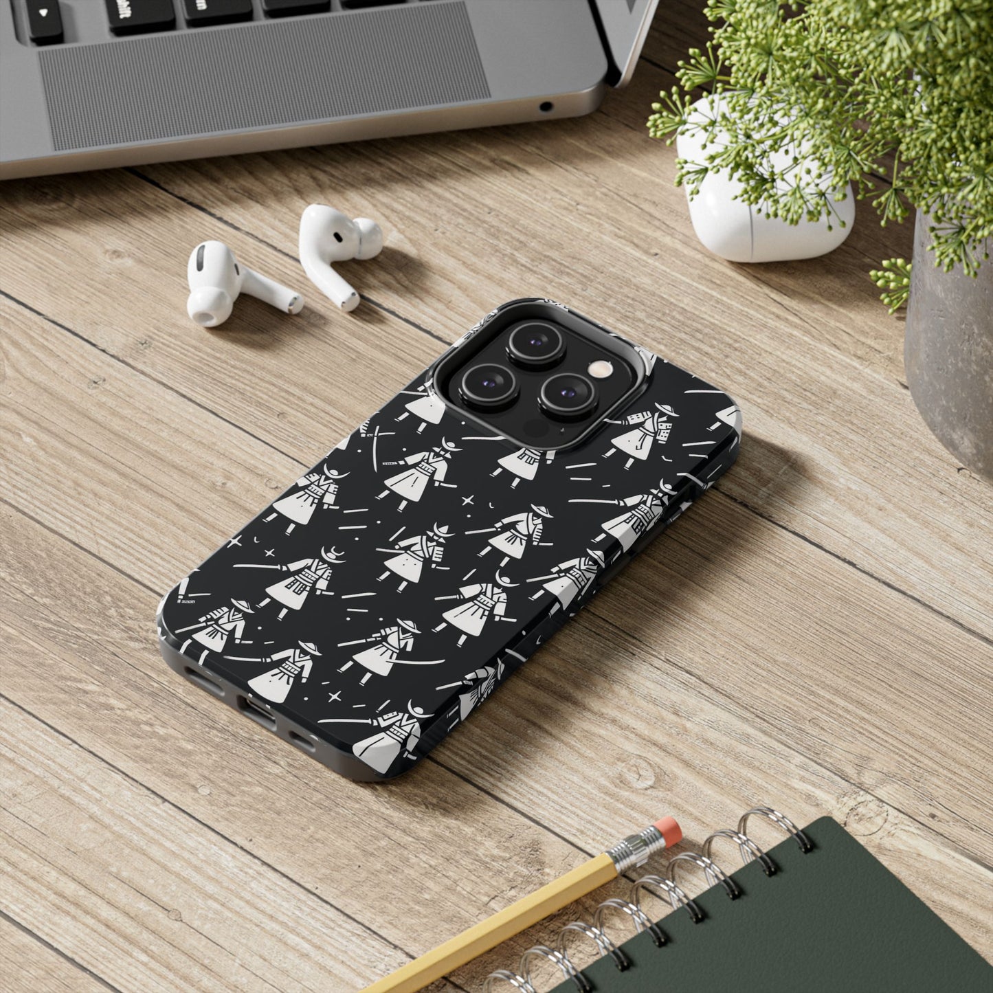 Warrior Pattern Tough Phone Cases, Durable Phone Cover, Unique Gift for Gamers, Protection from Drops, Stylish Phone Accessories