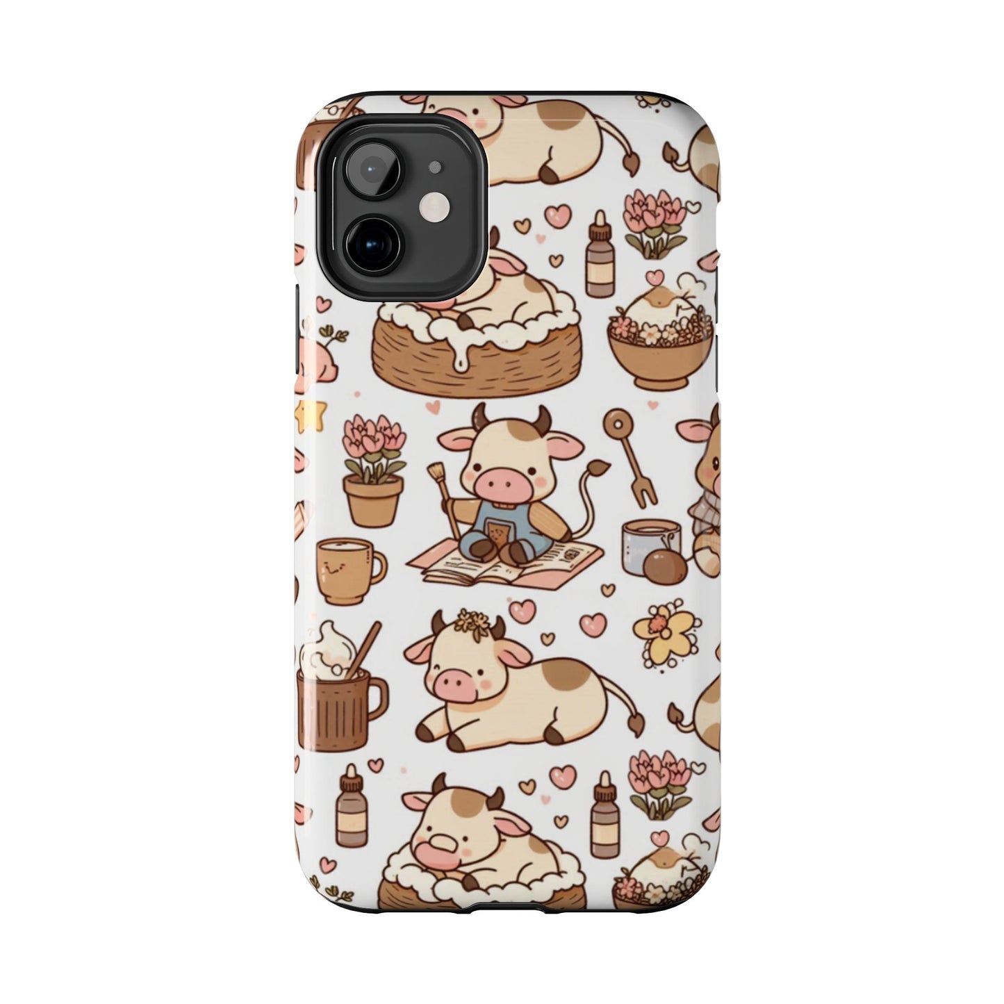 Cute Cow Phone Case, Tough Cow Themed Case, Animal Lover Gift, Durable Phone Protector, Fun Cow Print Design, Ideal for Birthdays