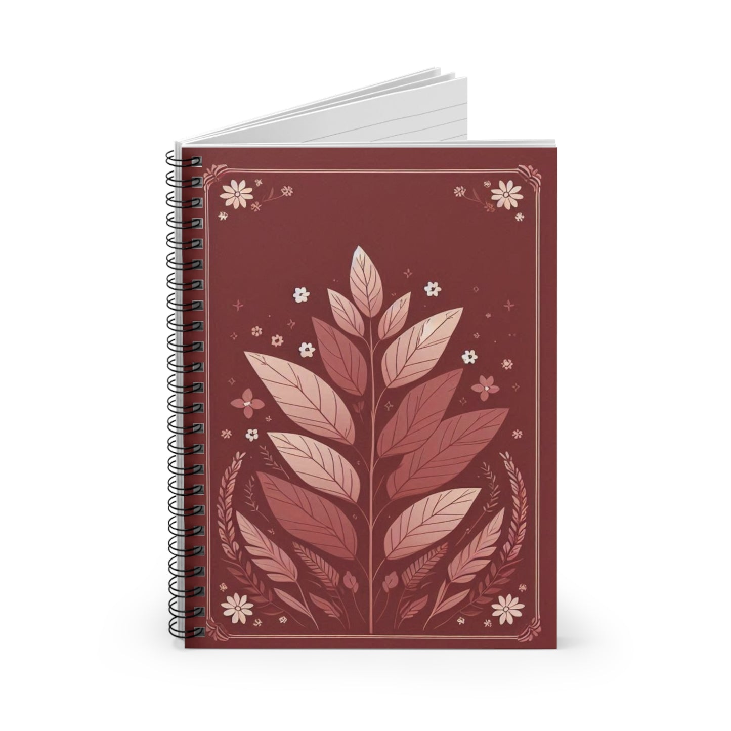 Floral Spiral Notebook for Students, Journaling, Gift for Her, Nature Lover's Journal, Art Supplies, Eco-Friendly Design