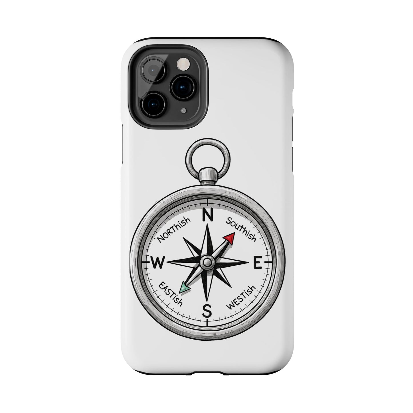 Compass Phone Case | Adventure Ready Tough Case, Gifts for Travelers, Unique Phone Accessories, Birthday Present, Personalized Design