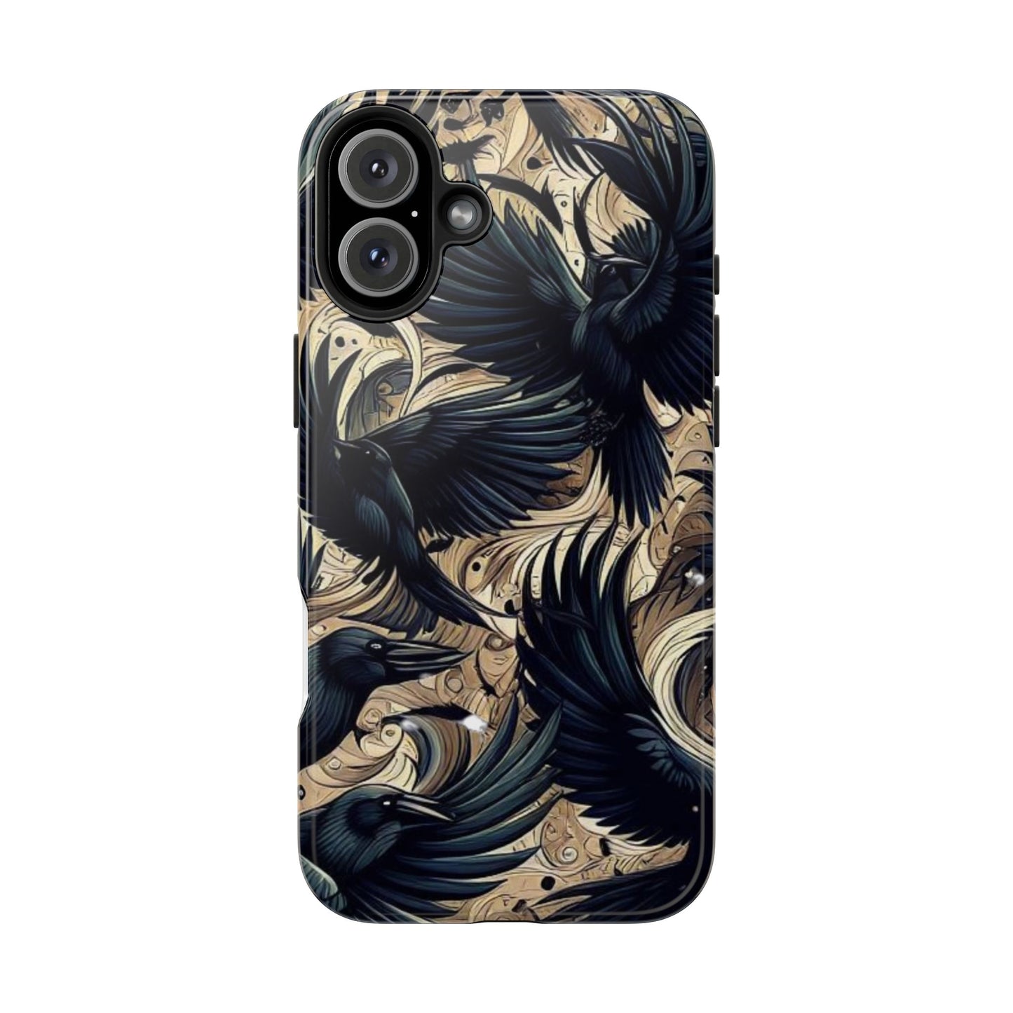 Bold Raven Phone Case | Tough and Protective | Unique Bird Design | Gift for Nature Lovers | Halloween and Fall Decor