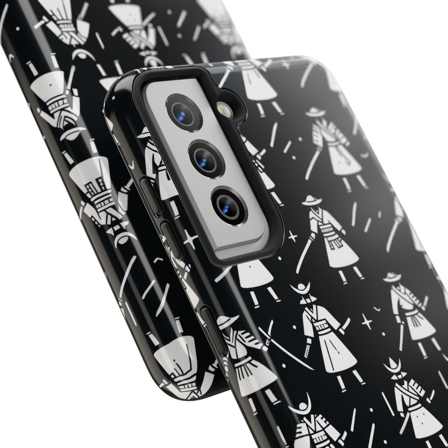 Warrior Pattern Tough Phone Cases, Durable Phone Cover, Unique Gift for Gamers, Protection from Drops, Stylish Phone Accessories
