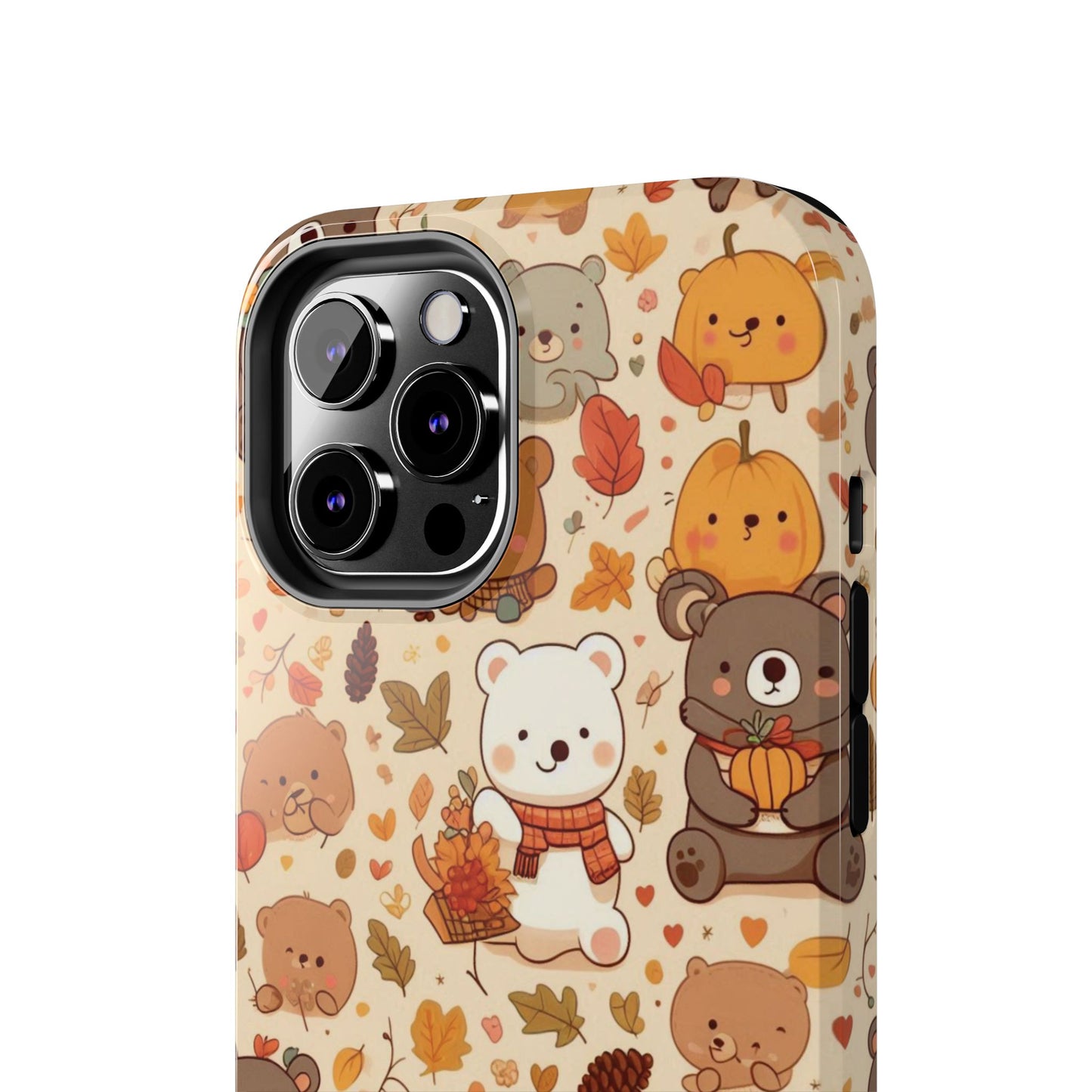 Cute Bear Phone Case - Durable Tough Cases for Animal Lovers, Gift for Kids, Cute Fall Decor, Whimsical Accessories, Fun Style