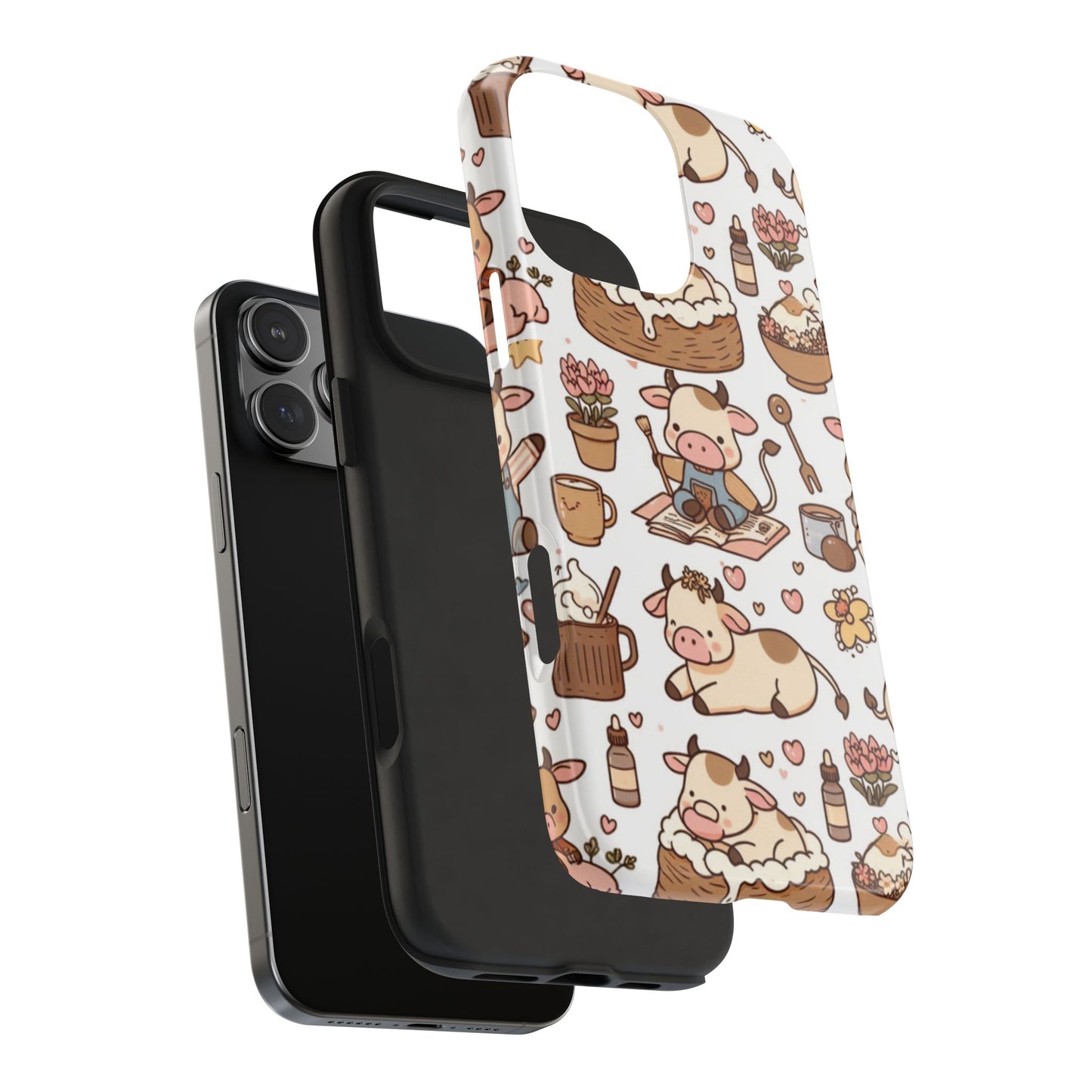 Cute Cow Phone Case, Tough Cow Themed Case, Animal Lover Gift, Durable Phone Protector, Fun Cow Print Design, Ideal for Birthdays