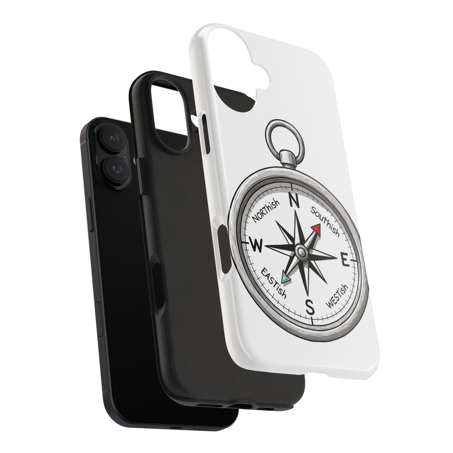 Compass Phone Case | Adventure Ready Tough Case, Gifts for Travelers, Unique Phone Accessories, Birthday Present, Personalized Design