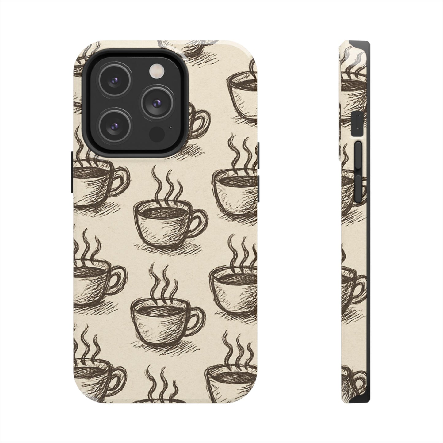 Elegant Coffee Cup Phone Cases - Stylish Tough Cases for Coffee Lovers, Gift for Tea Enthusiasts, Unique Phone Accessory