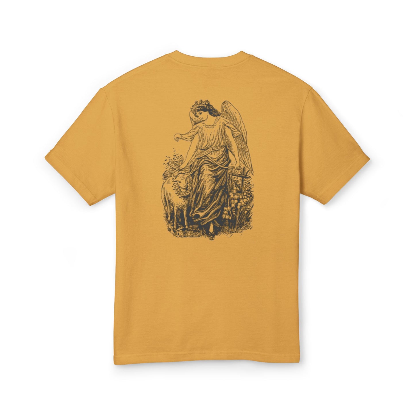 Vintage Angel & Sheep Graphic Tee - Unisex Heavyweight Cotton T-Shirt