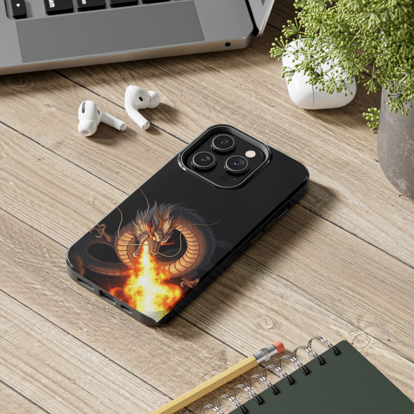 Dragon Fire Phone Case | Tough & Stylish, Perfect for Gamers, Gift for Tech Lovers, Protective Accessory, Adjustable Fit