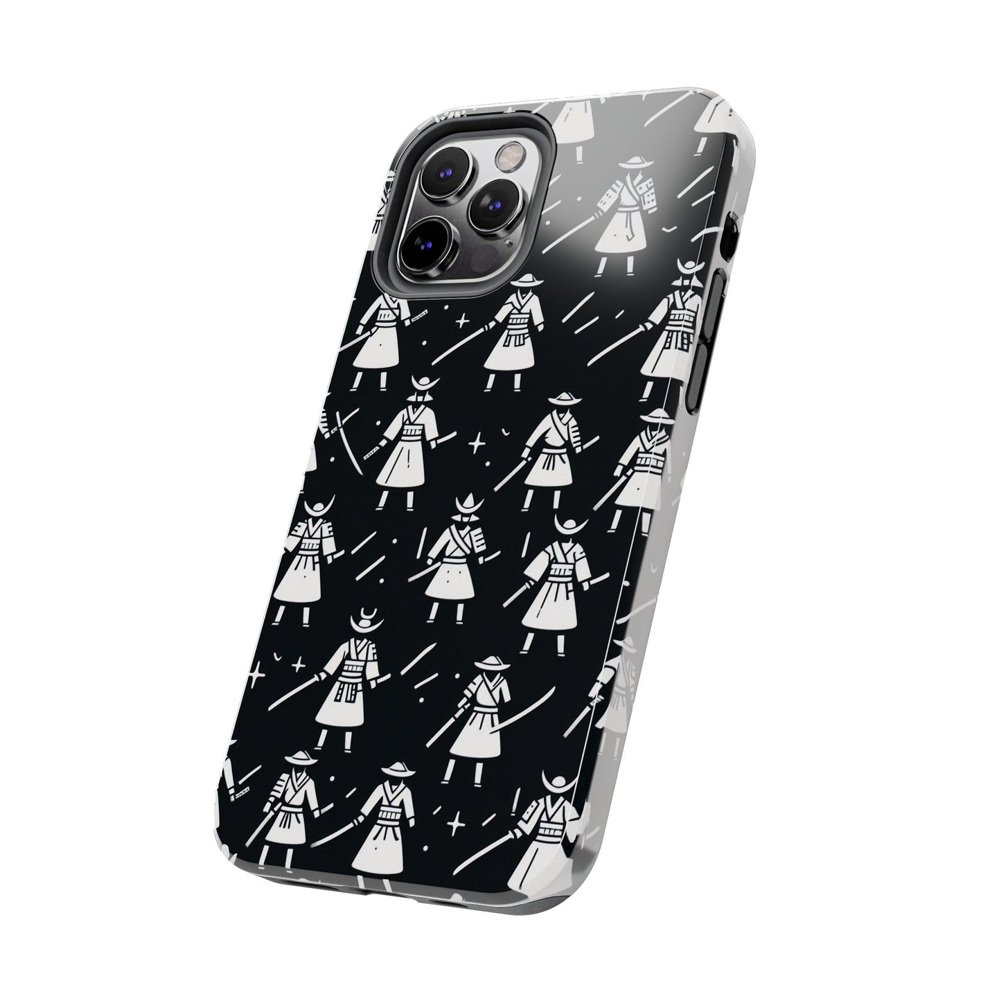 Warrior Pattern Tough Phone Cases, Durable Phone Cover, Unique Gift for Gamers, Protection from Drops, Stylish Phone Accessories