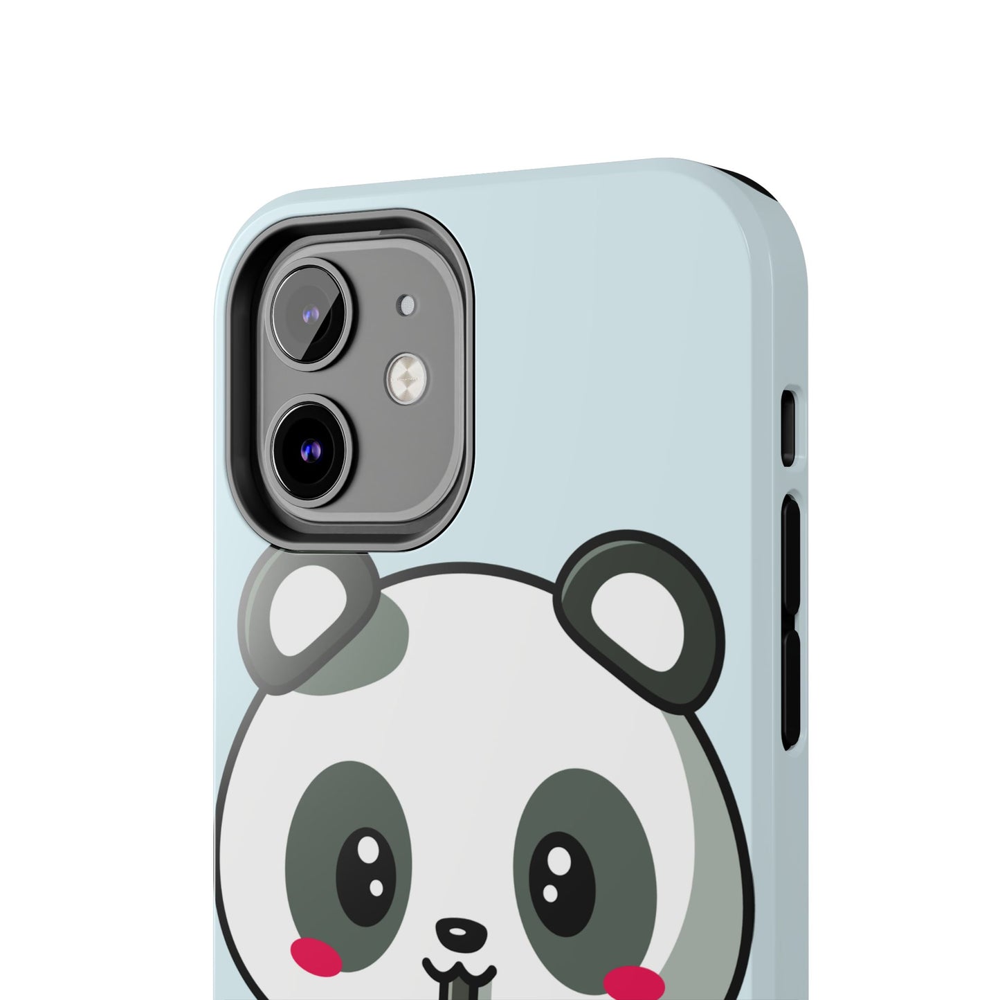 Cute Panda Phone Case with Bubble Tea Design, Tough Phone Cases, Cartoon Character Accessories, Gift for Her, Fun Mobile Cover