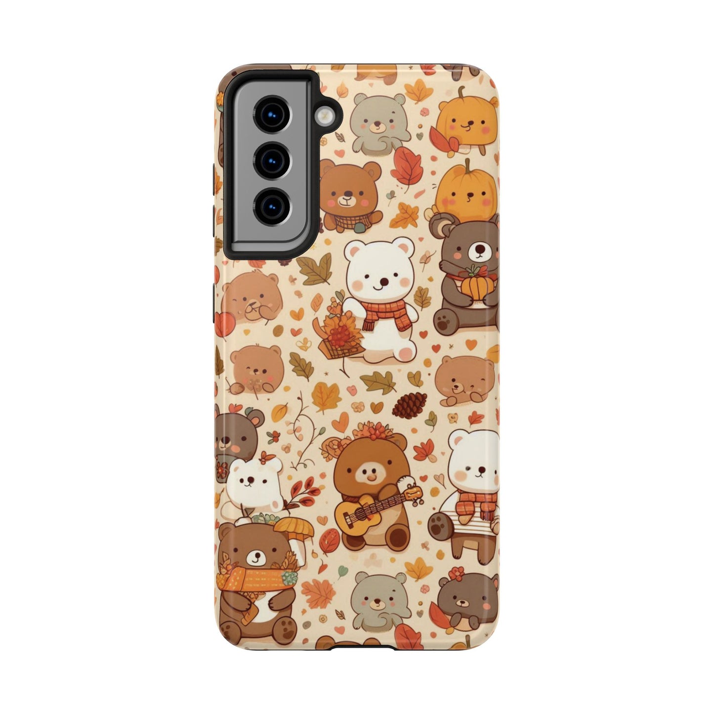 Cute Bear Phone Case - Durable Tough Cases for Animal Lovers, Gift for Kids, Cute Fall Decor, Whimsical Accessories, Fun Style