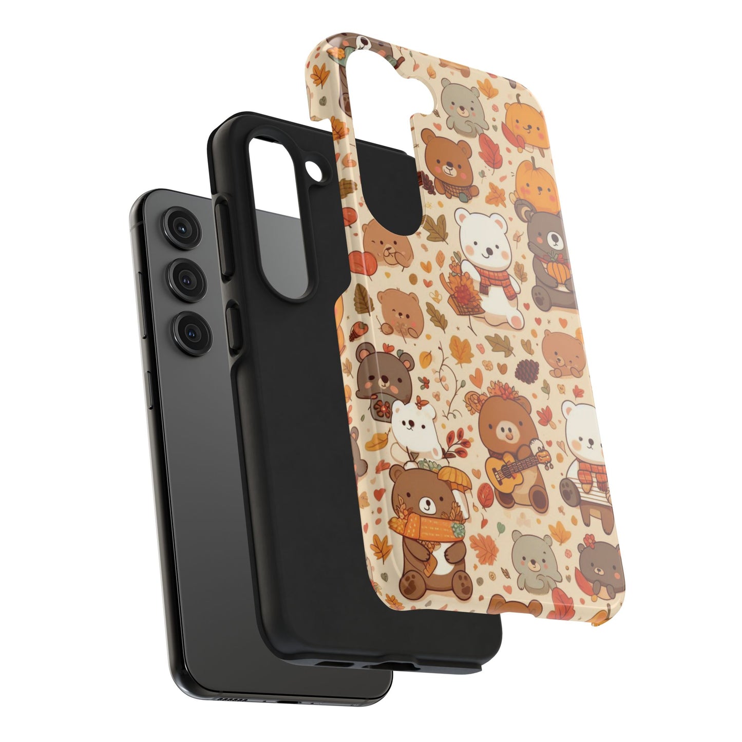 Cute Bear Phone Case - Durable Tough Cases for Animal Lovers, Gift for Kids, Cute Fall Decor, Whimsical Accessories, Fun Style